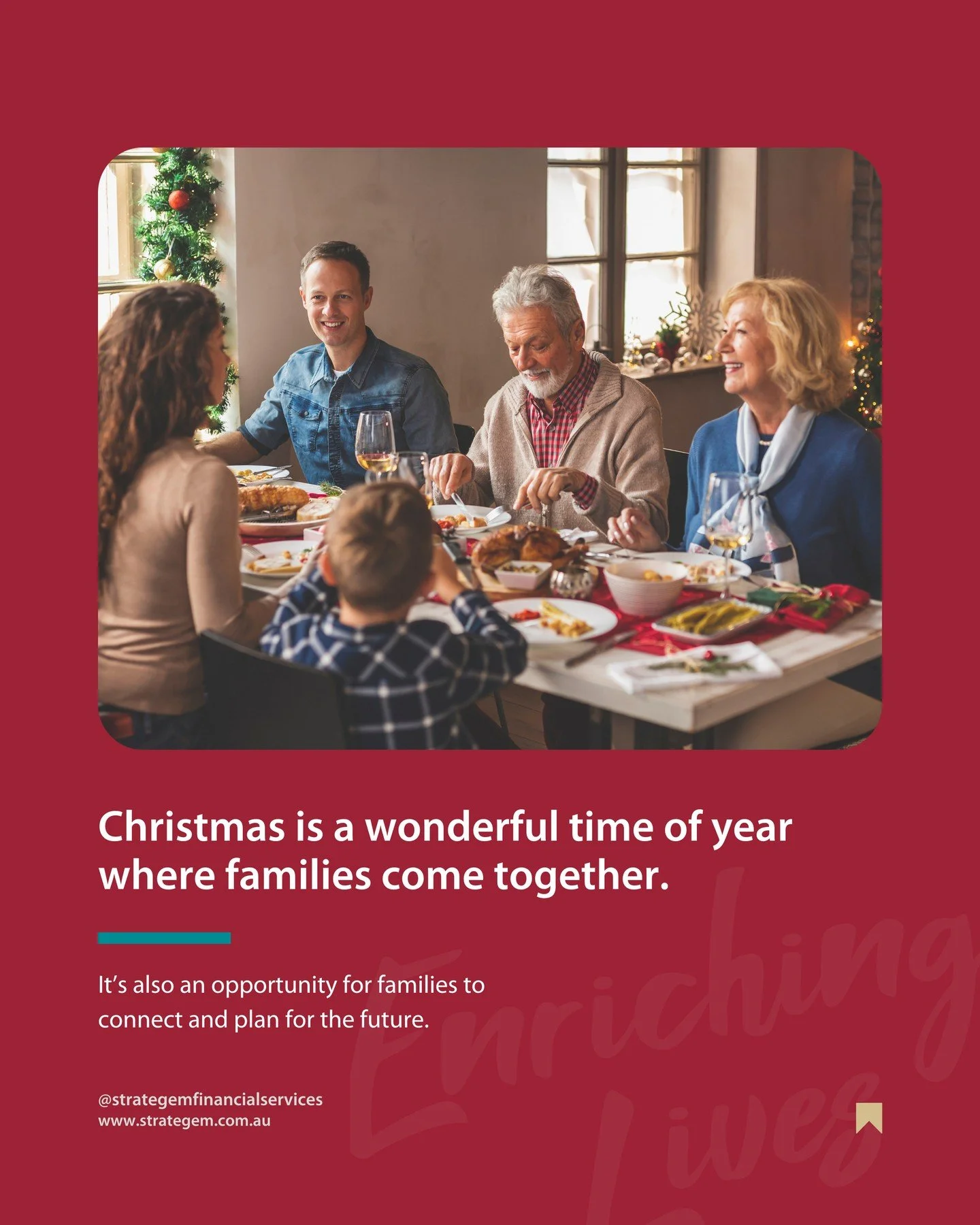 Christmas is a wonderful time of year where families come together. It&rsquo;s also an opportunity for families to connect and plan for the future. Is retirement on the cards? Do you have an elderly loved one needing extra care? Have you reviewed you