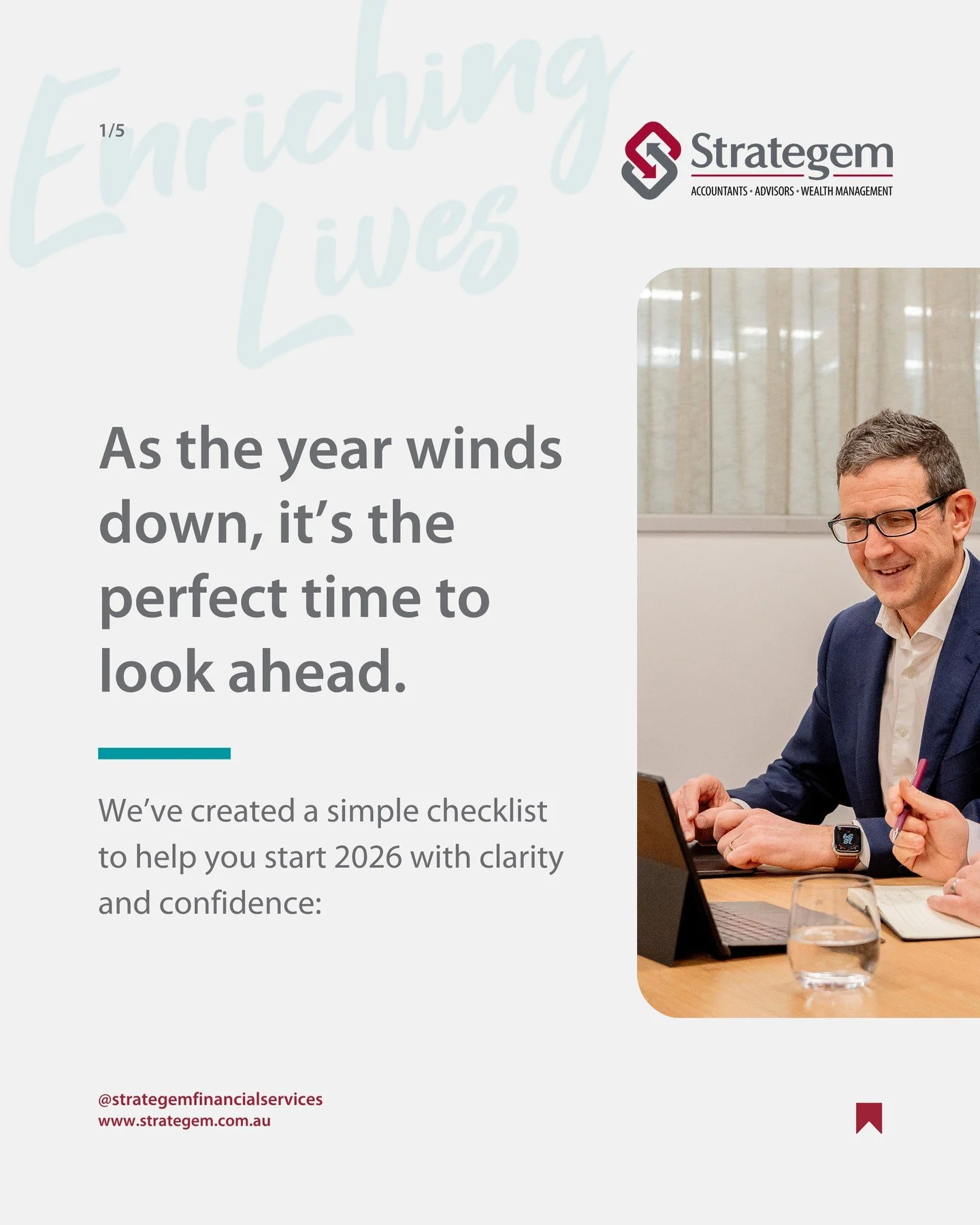 As the year winds down, it&rsquo;s the perfect time to look ahead. ✨⁠
⁠
We&rsquo;ve created a simple checklist to help you start 2026 with clarity and confidence:⁠
⁠
✔️ Understand your superannuation⁠
✔️ Review your personal insurances⁠
✔️ Create (or