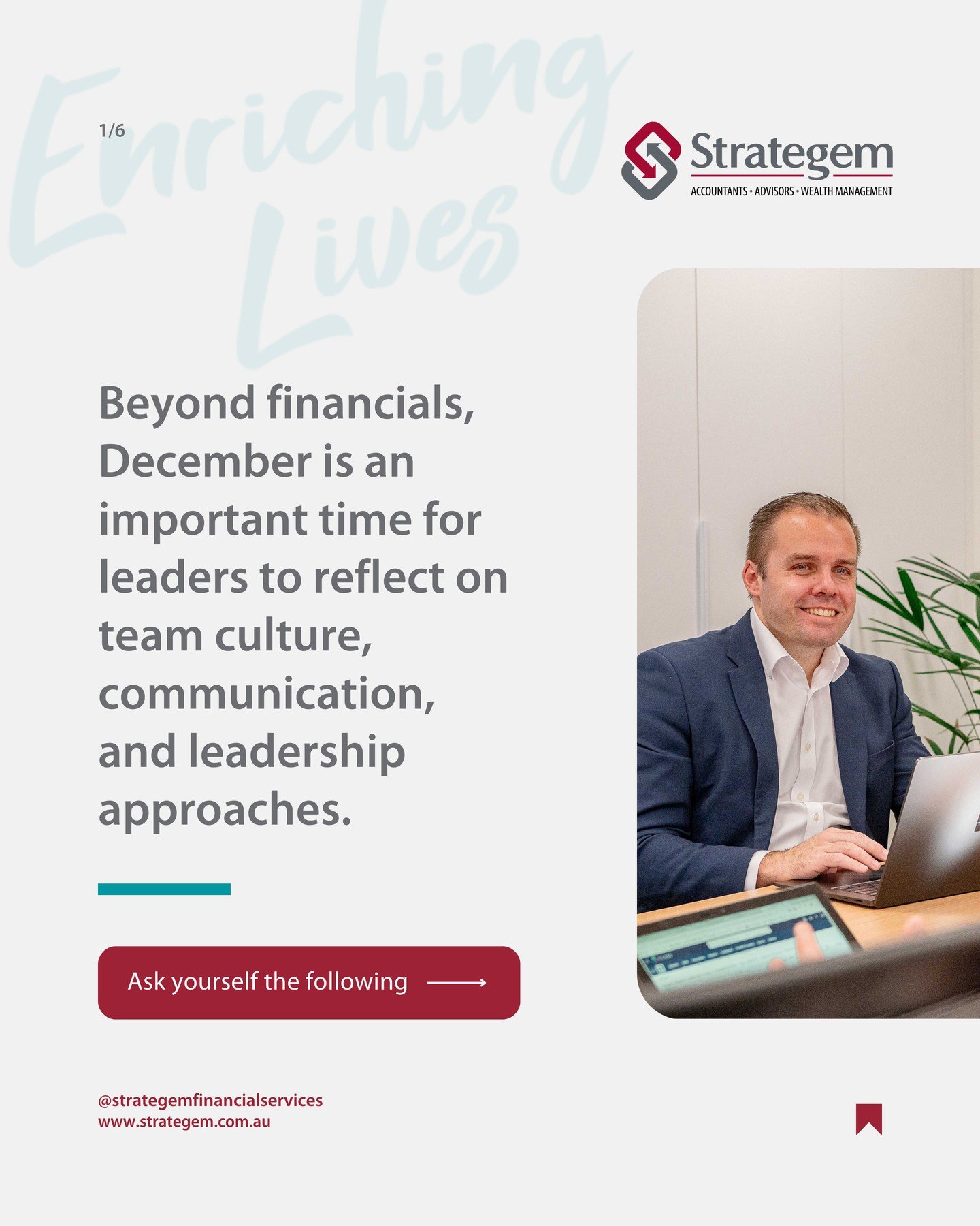 Beyond financials, December is an important time for leaders to reflect on team culture, communication, and leadership approaches.⁠
⁠
Ask yourself:⁠
&bull; What were my biggest leadership wins this year?⁠
&bull; What challenges did my team face?⁠
&bu