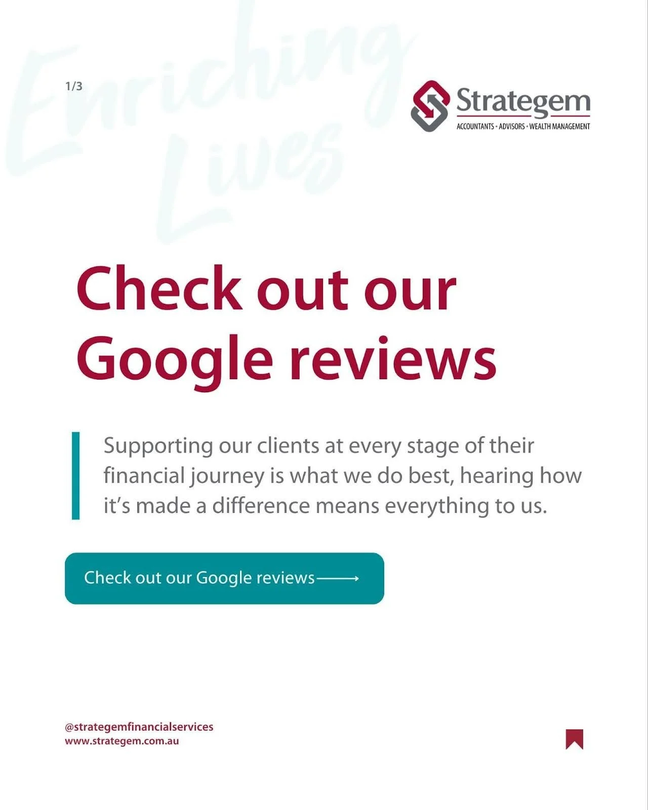 Your goals. Your story. Your future.⁠
⁠
Numbers tell one part of it, understanding you tells the rest. At Strategem, we listen, guide, and build strategies that genuinely support what matters most to you.⁠
⁠
Hear from our clients 👉 www.strategem.com