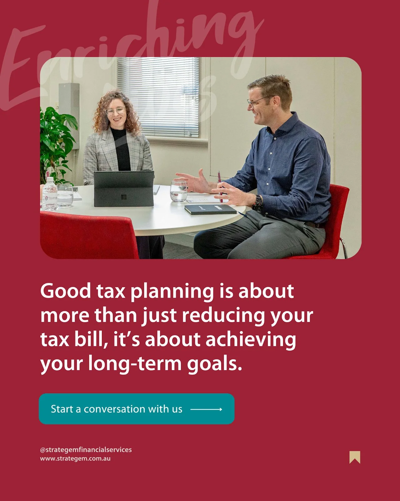 Good tax planning is about more than just reducing your tax bill, it&rsquo;s about achieving your long-term goals.⁠
⁠
By reviewing your business structure, cash flow, and investment strategy early, you can make informed decisions that align with both