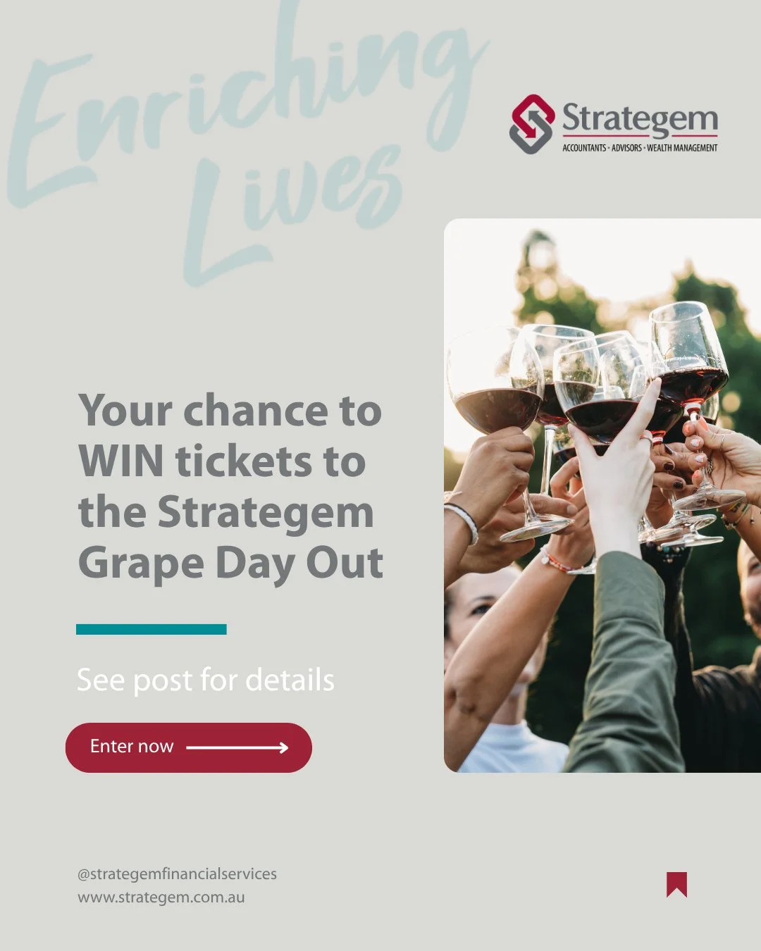 GIVEAWAY TIME! 🥂⁠
⁠
To celebrate our sponsorship of the upcoming Strategem Grape Day Out, we&rsquo;re excited to give you and a friend the chance to head along and soak up all the festival fun!⁠
⁠
We&rsquo;re giving away 2 x double passes to the fes