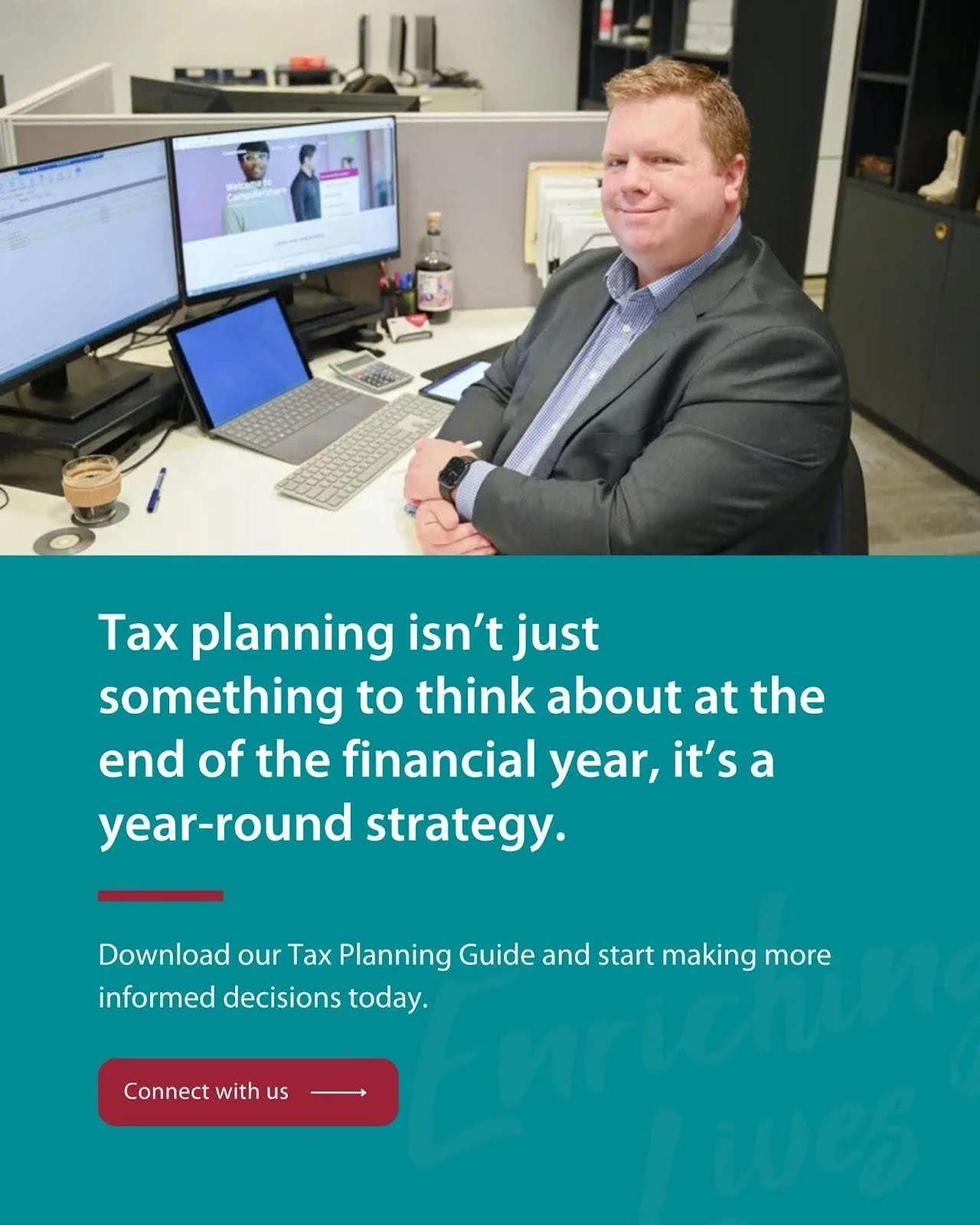 Tax planning isn&rsquo;t just something to think about at the end of the financial year, it&rsquo;s a year-round strategy.⁠
⁠
The right approach can help you:⁠
✔ Minimise tax⁠
✔ Maximise opportunities⁠
✔ Stay in control of your financial future⁠
⁠
Do