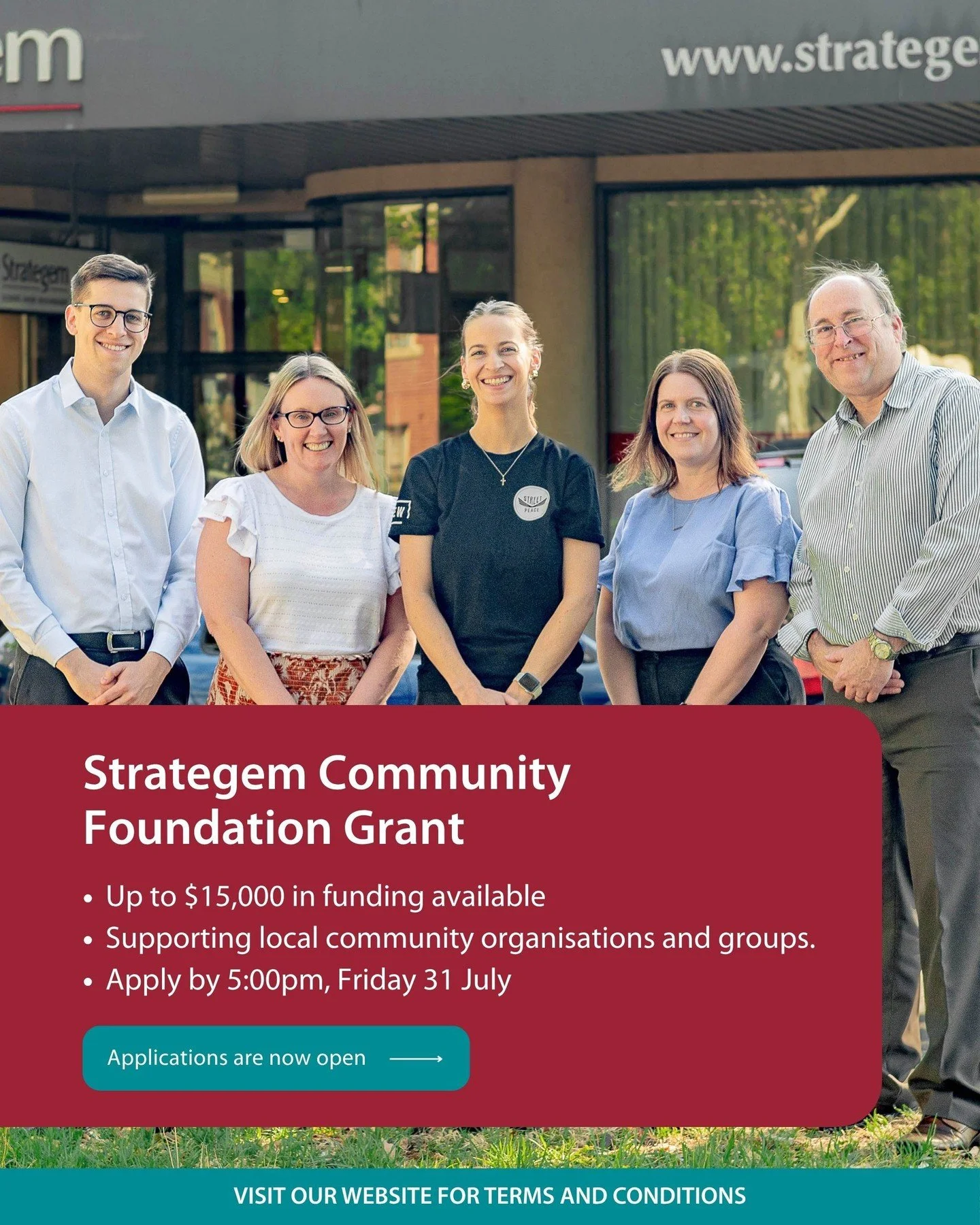 Applications for the Strategem Community Foundation Grants are now open!⁠
⁠
We're proud to support the communities we live and work in, with up to $15,000 in grant funding available this year for eligible community organisations and groups.⁠
⁠
If you