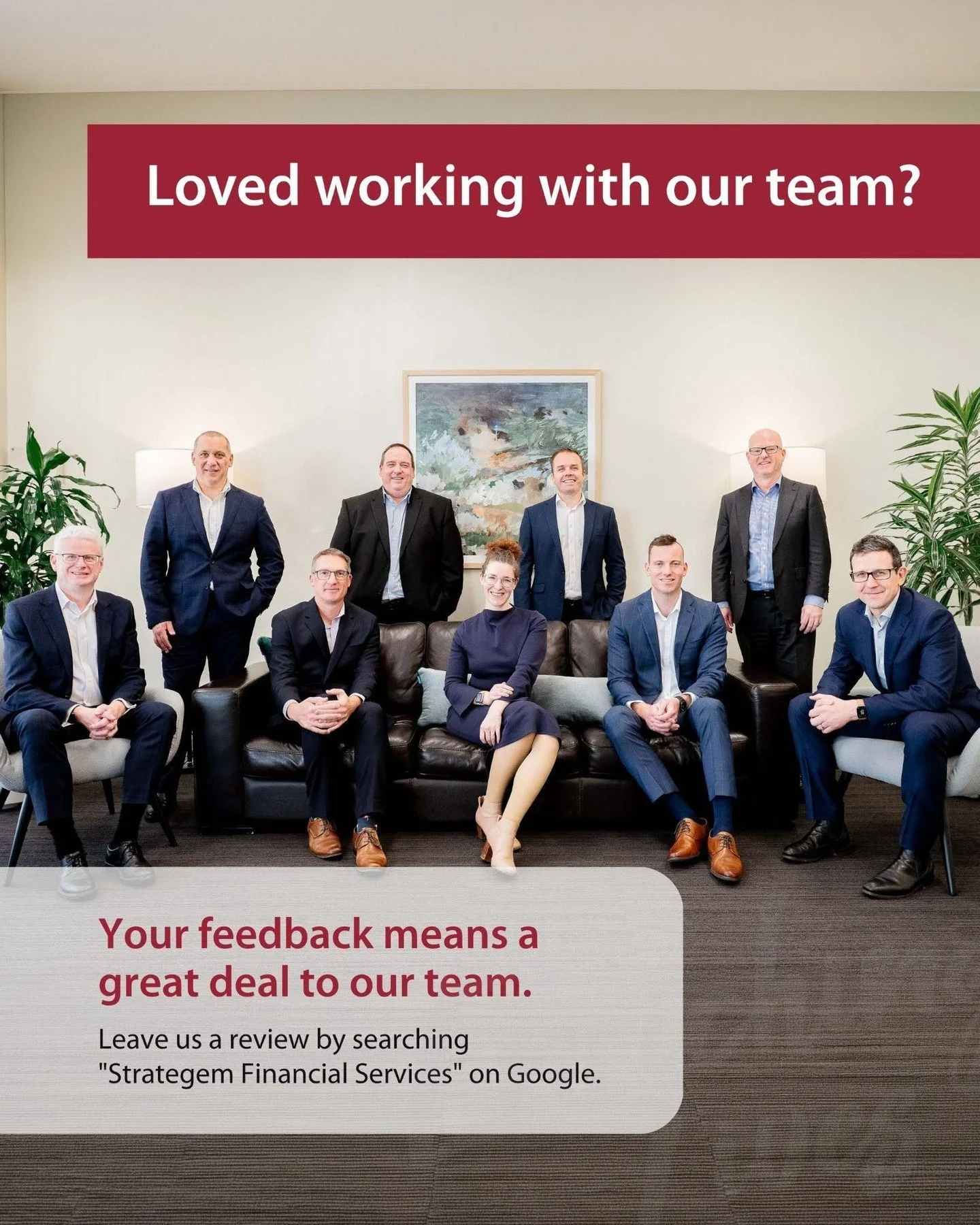 If you've recently worked with Strategem Financial Services and had a positive experience, we'd be grateful if you could spare a minute to leave us a Google review.⁠
⁠
Your feedback not only means a great deal to our team&mdash;it also helps others l
