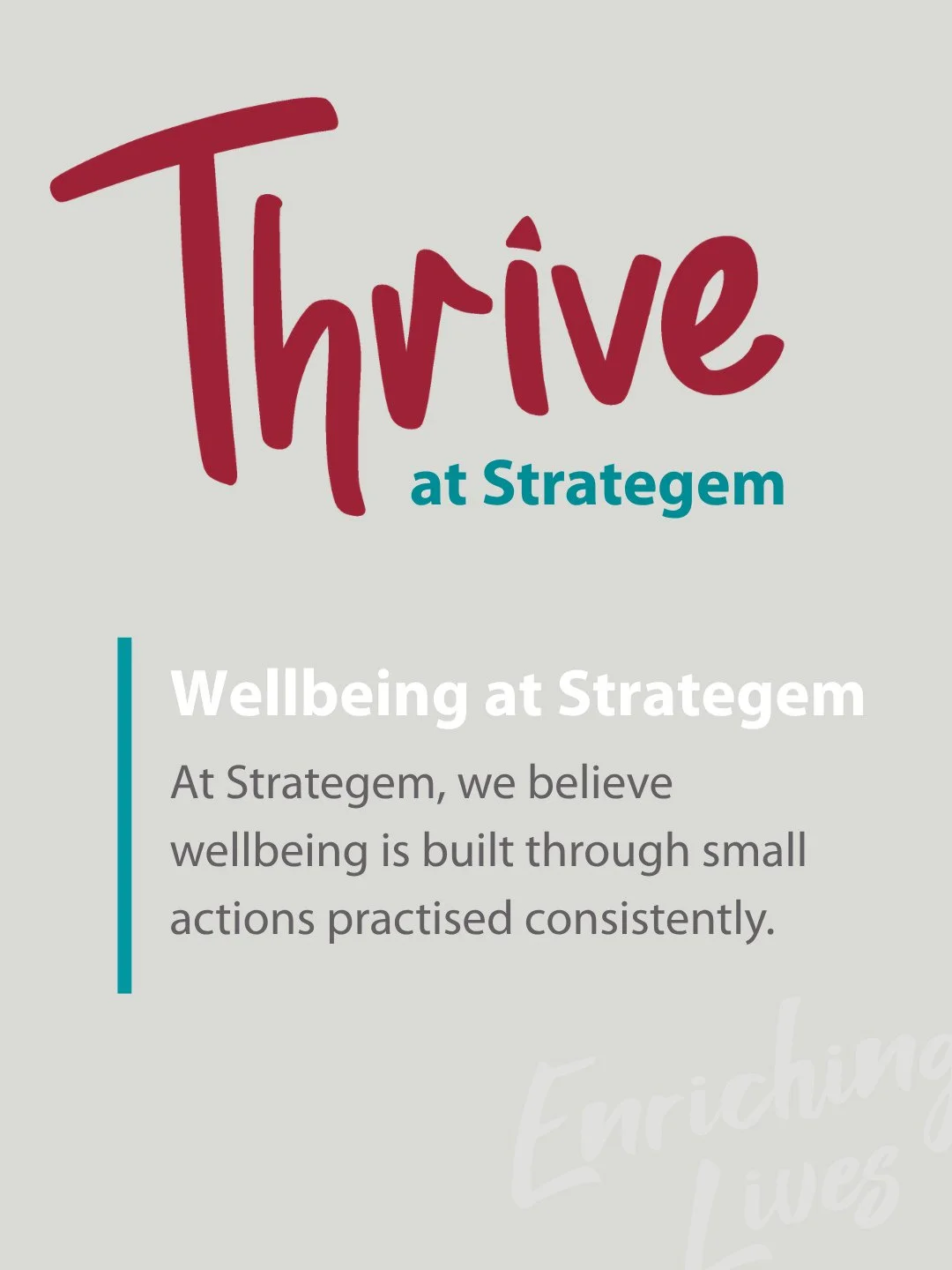 At Strategem Financial Services, we believe our people are at their best when they're supported to thrive.⁠
⁠
That's why this month we launched Thrive at Strategem - our new wellbeing initiative focused on encouraging healthy habits, meaningful conne