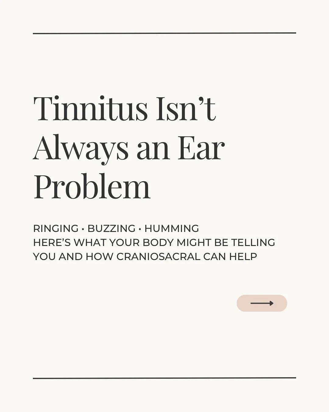 Tinnitus can feel overwhelming &mdash; but understanding its roots can bring real clarity and relief.

There are two main types of tinnitus, and knowing which one you&rsquo;re experiencing helps guide the right support.

STRUCTURAL TYPE: 

The ringin