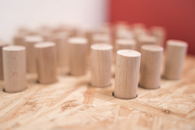 Holzpins für die Feinmotorik