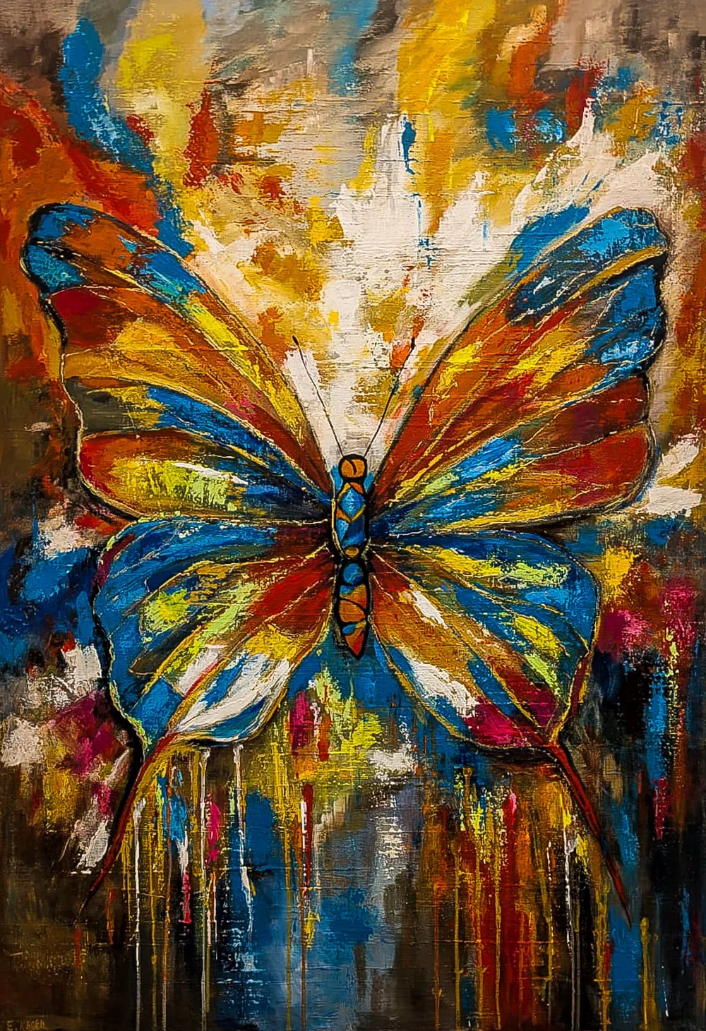 Bunter Schmetterling – Bild der Malschule Renaissance
