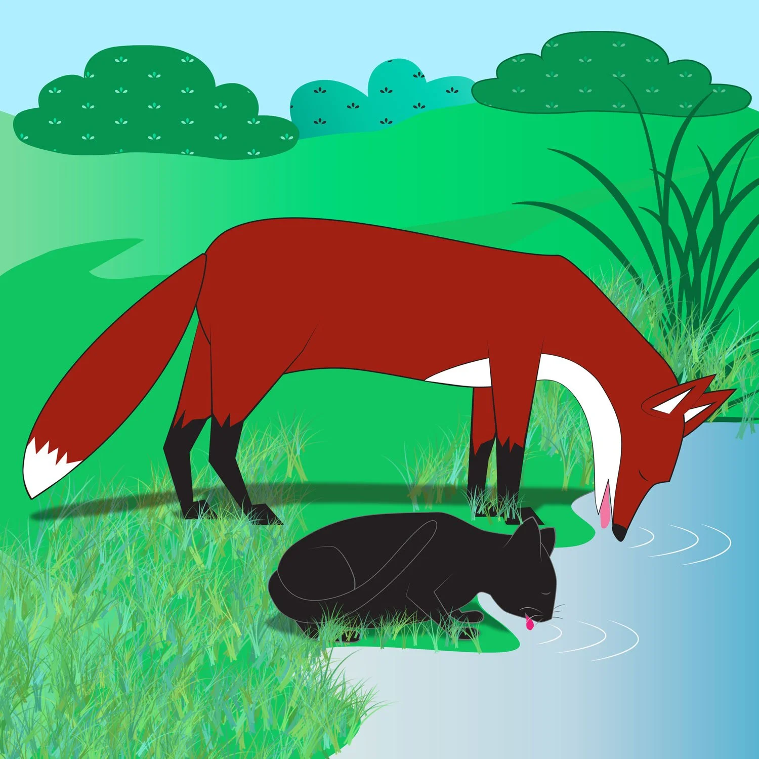 Field Friends: The Fox and the Cat