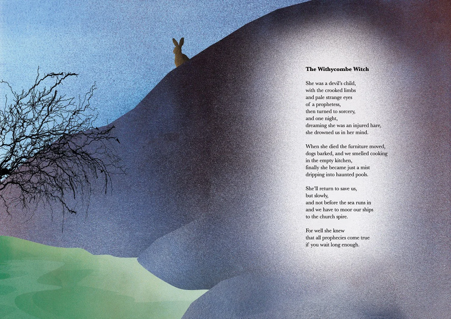 Illustrated Poem, The Withycombe Witch, from Poetry Book: Behind the Veil