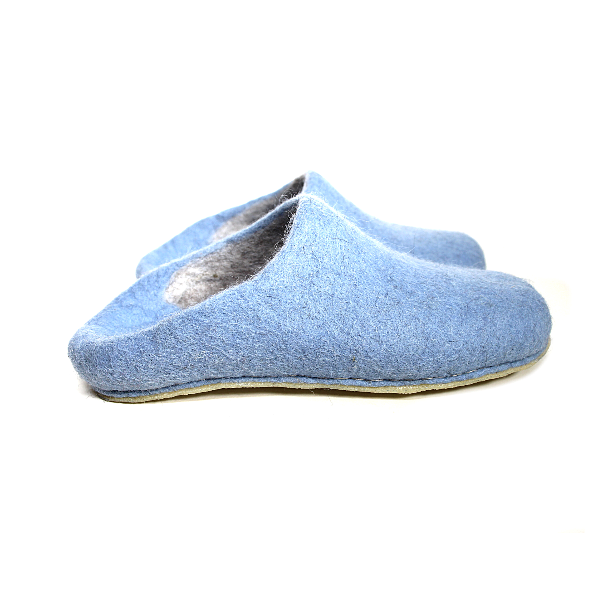 Hydrangea Blue Woolen Slides Eco-Friendly