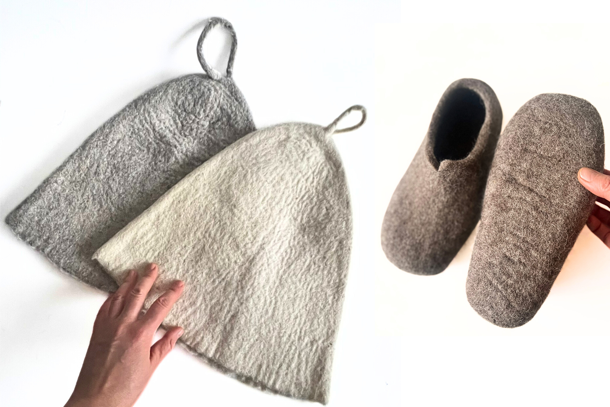 Does What Touches Your Skin Matter? Non-Toxic Wool Sauna Hats and Slippers for Calm Comfort