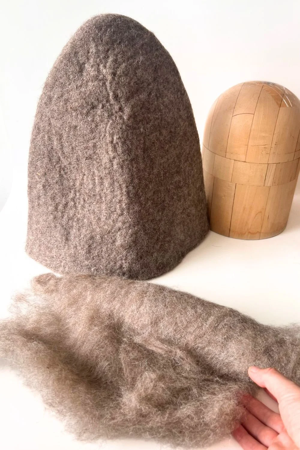Autumn Fleece - earthy, undyed brown for outdoor saunas.