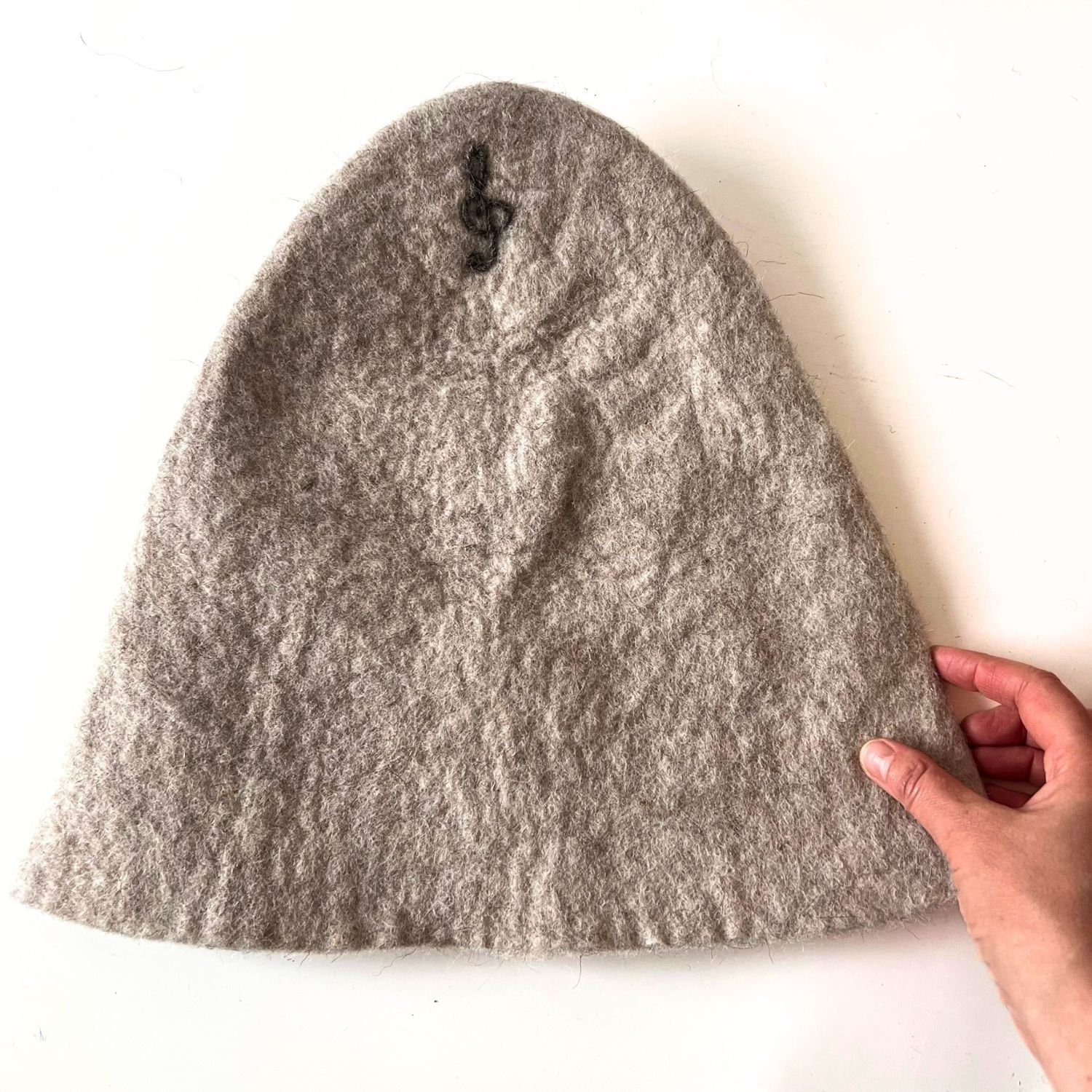 Personalized Wool Sauna Hat – Custom Initial or Symbol