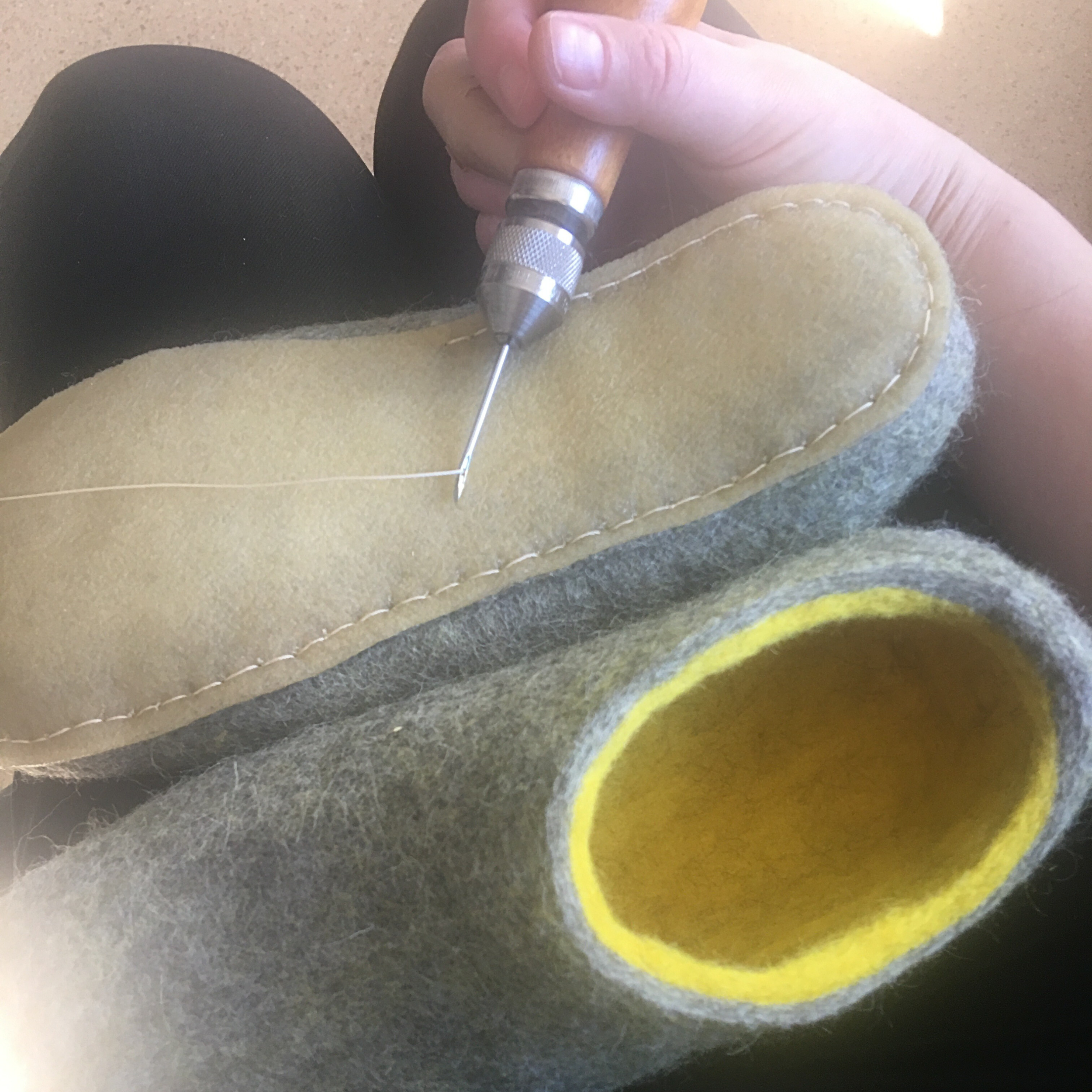 plant based sole adding on felted slippers - FELTFORMA.png