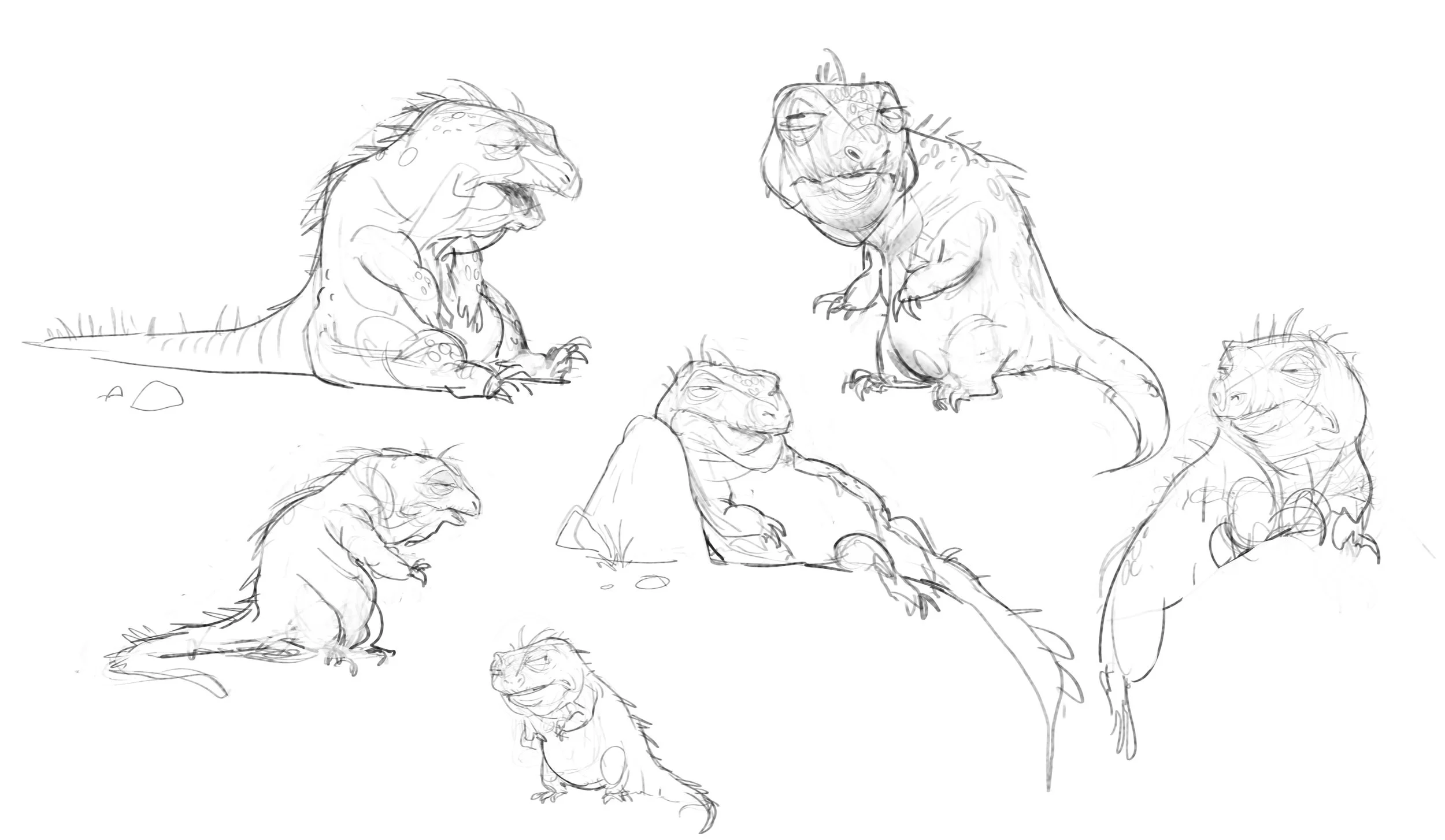 Original character poses and sketches by Max Kostenko for Netflix Leo (2023)