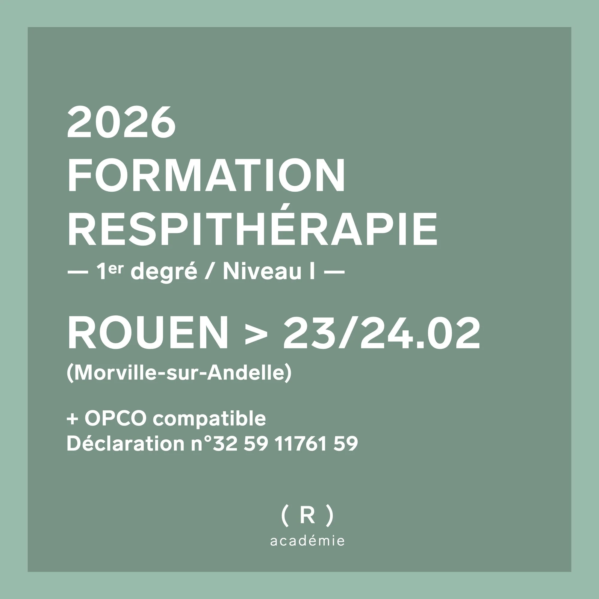 Formation en Respithérapie du 1er degré / Niveau 1
