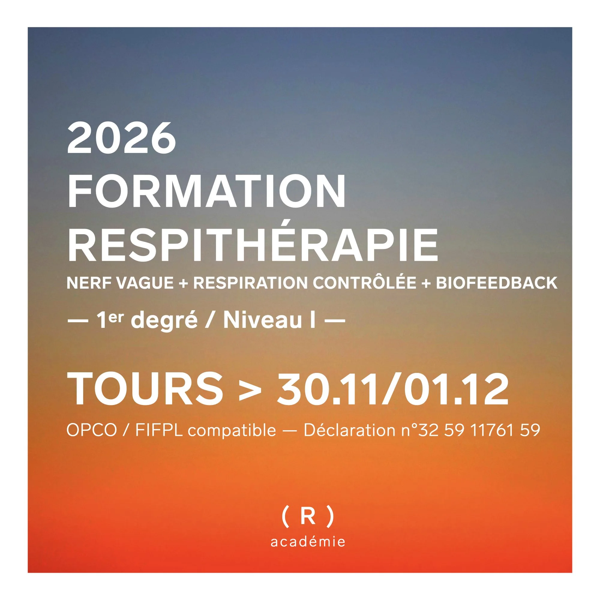 FORMATION EN RESPITHÉRAPIE DU 1er Degré / Niveau 1 — TOURS