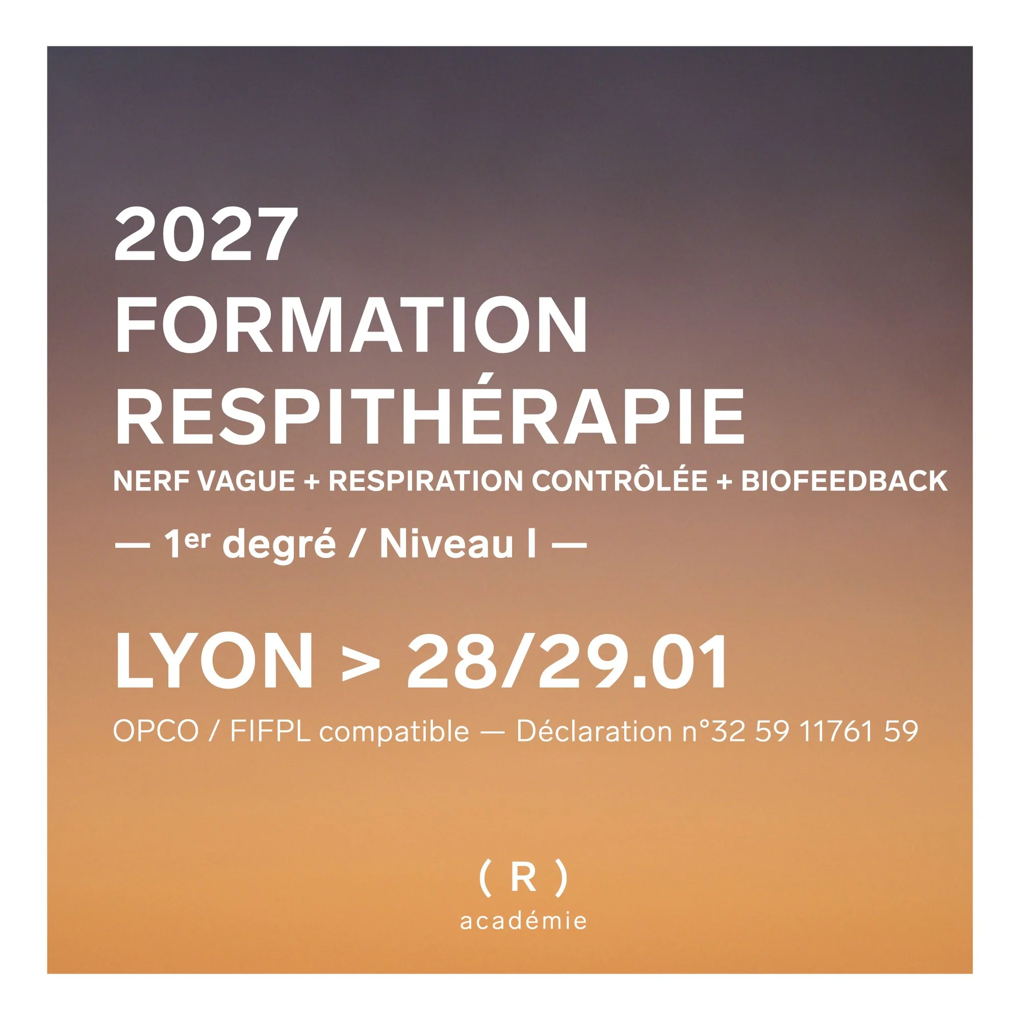 FORMATION EN RESPITHÉRAPIE DU 1er Degré / Niveau 1 — LYON