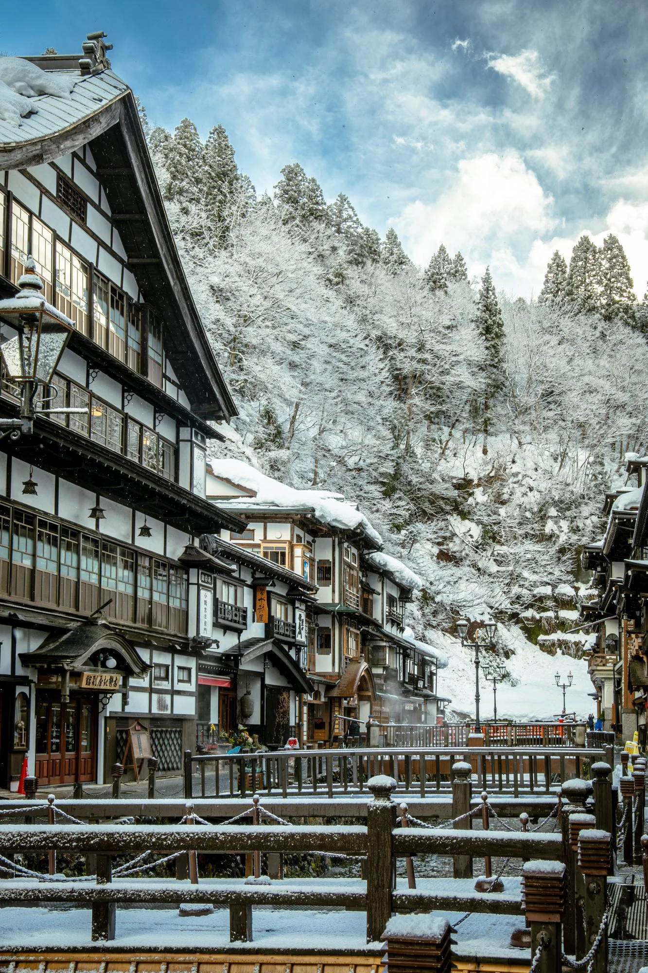 Ginzan onsen morning, Yamagata, Japan
