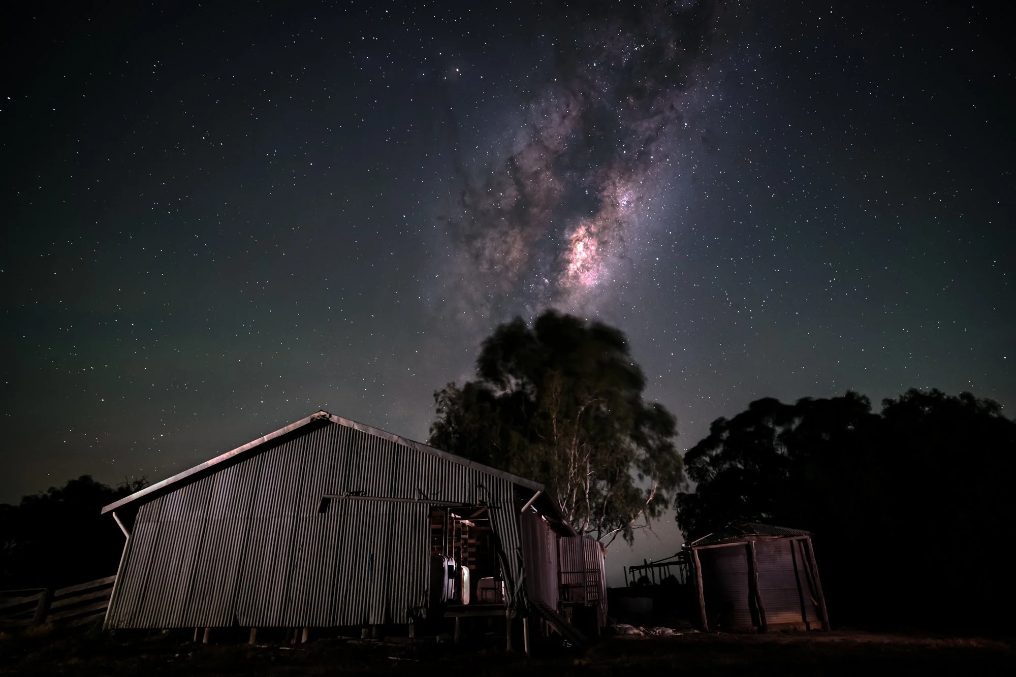 Shearing shed & stars, Victoria, Australia