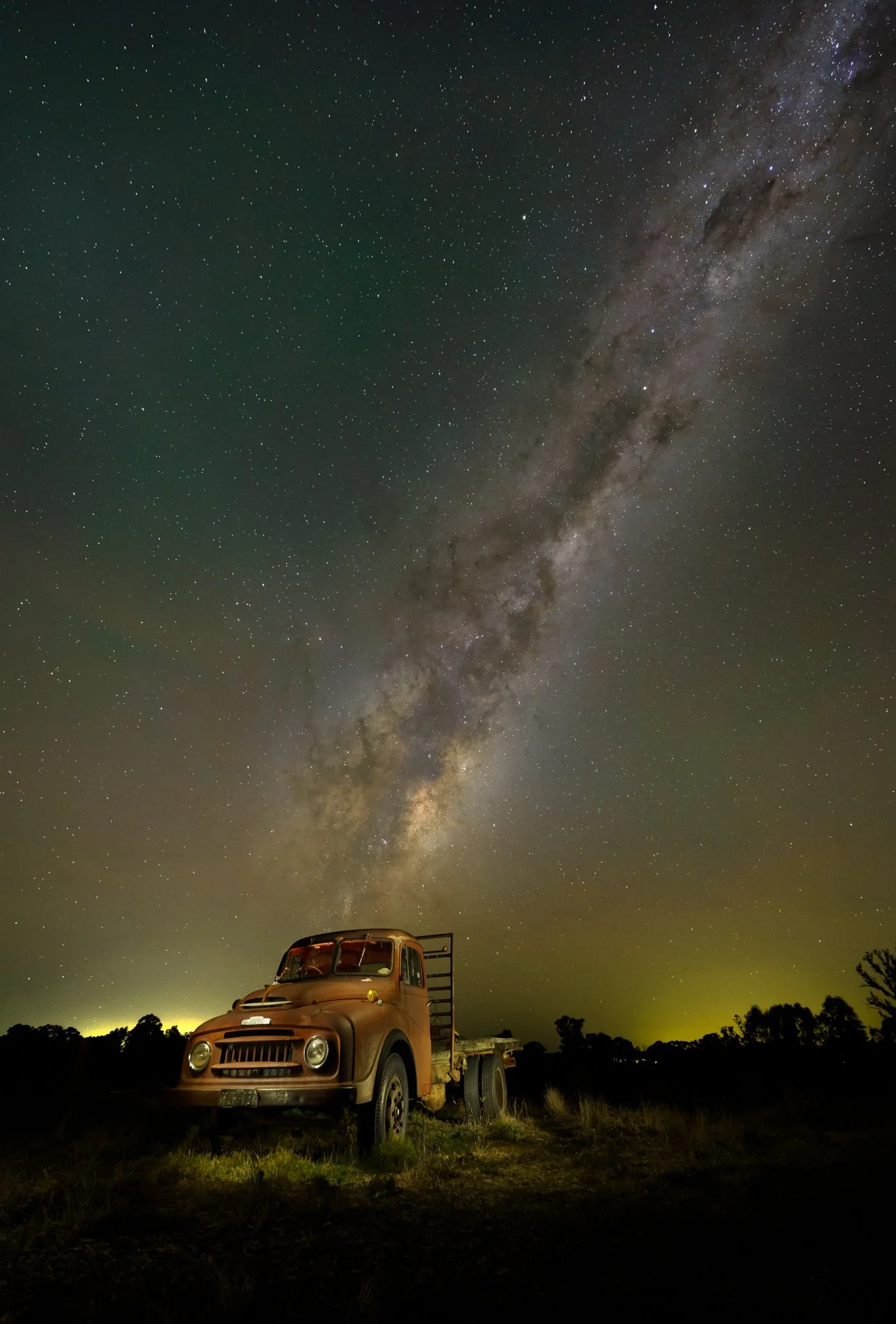 Old truck and galactic core