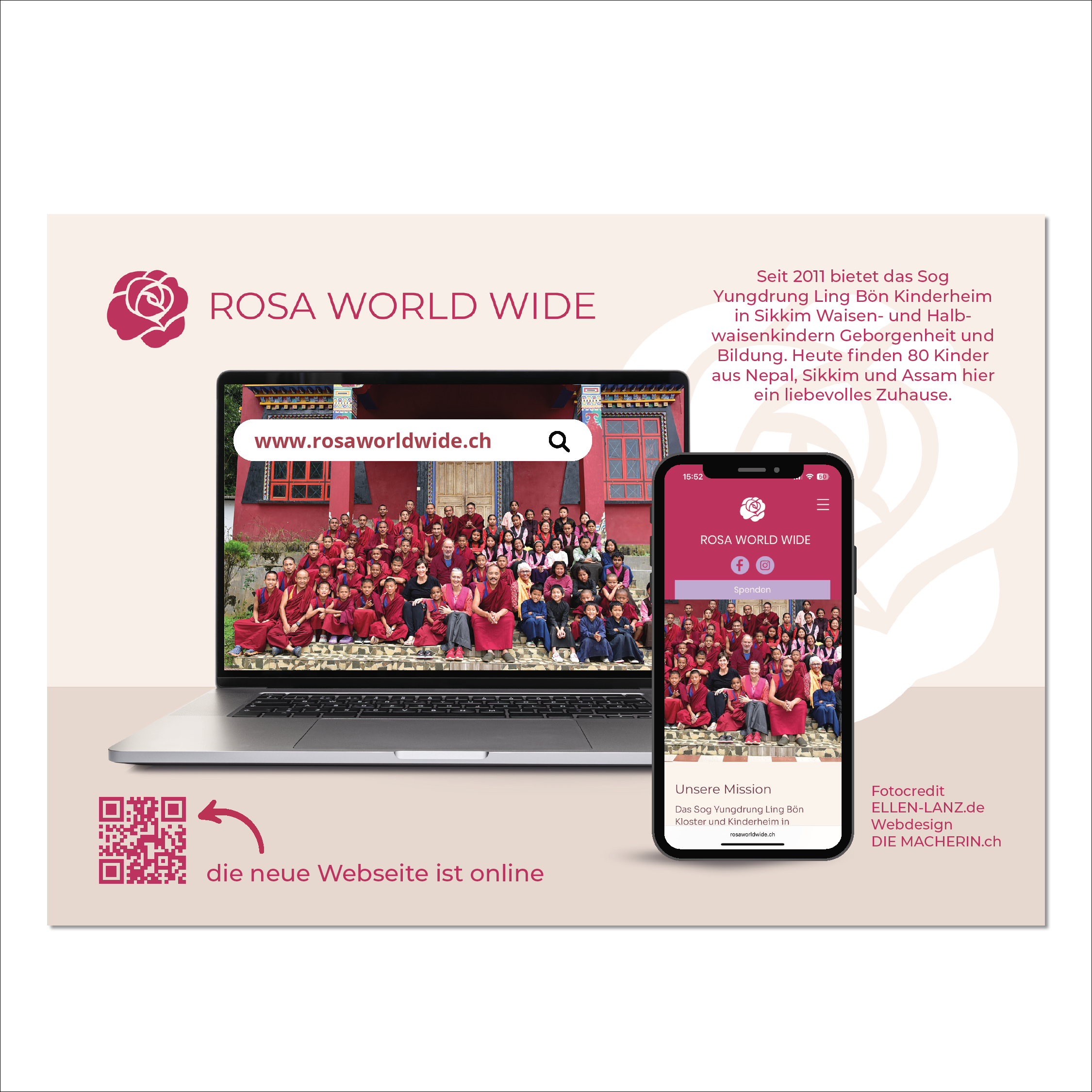 Flyer-Beilage für die Spendenbestätigungen