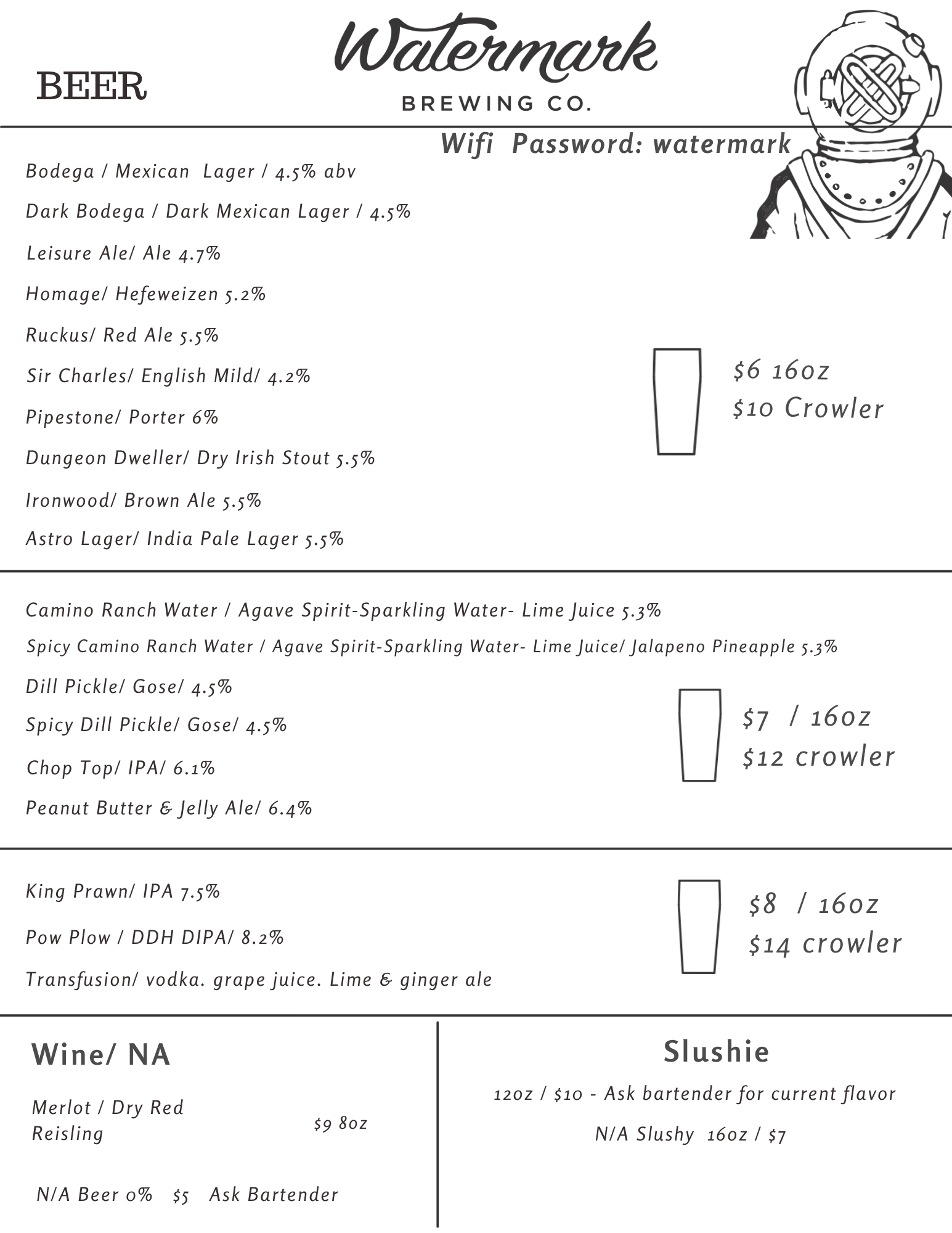 Beer — Watermark Brewing Co.