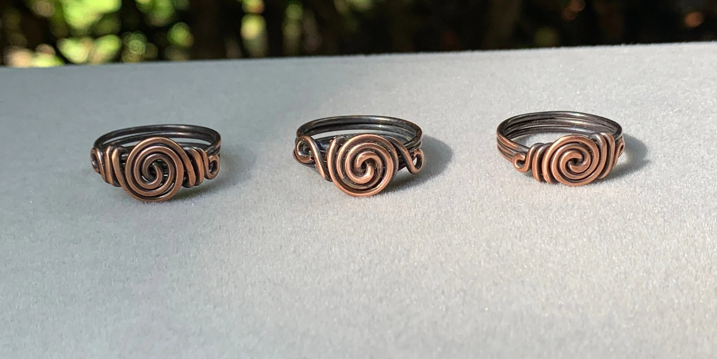 Spiral Copper Ring Triple Band — Ravenscraft Jewelry