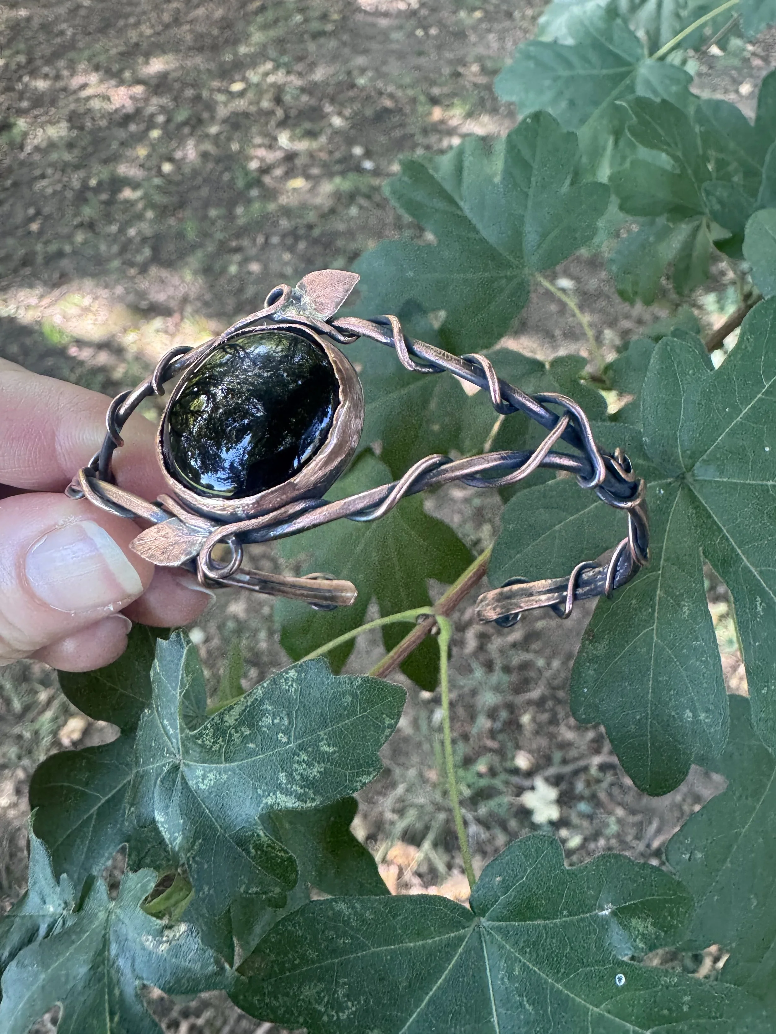 Wild Vines Cuff Bracelet Black Agate 5.jpg