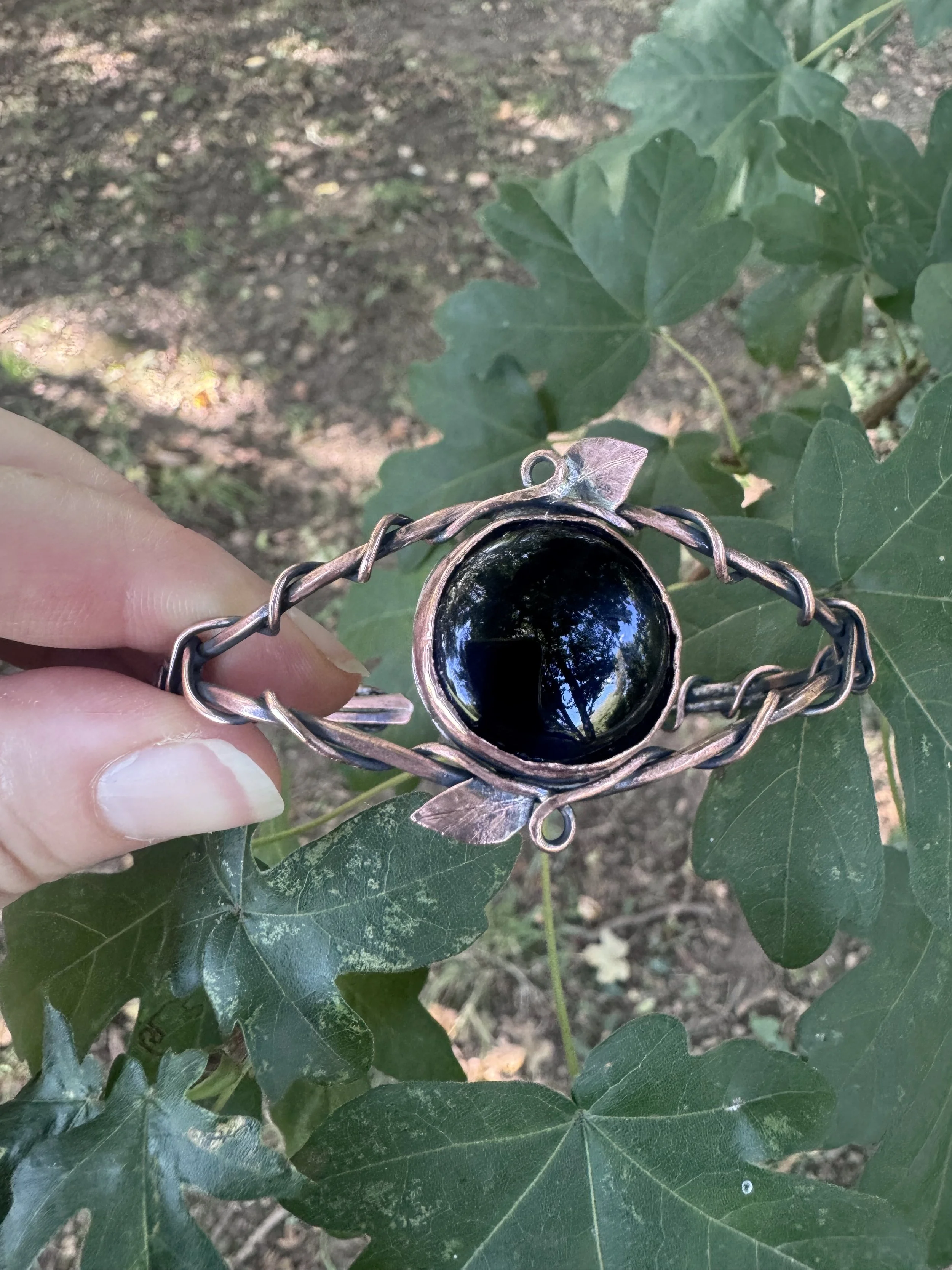 Wild Vines Cuff Bracelet Black Agate 4.jpg