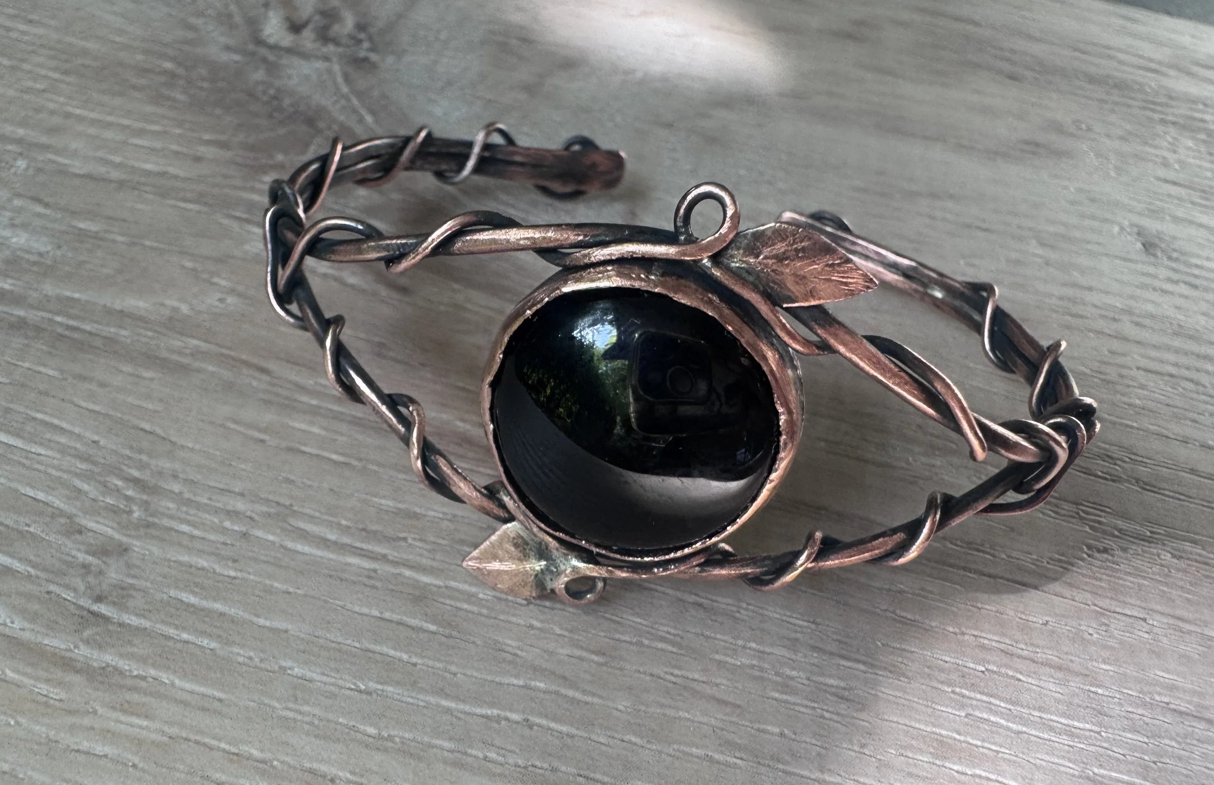 Wild Vines Cuff Bracelet Black Agate 9.jpg
