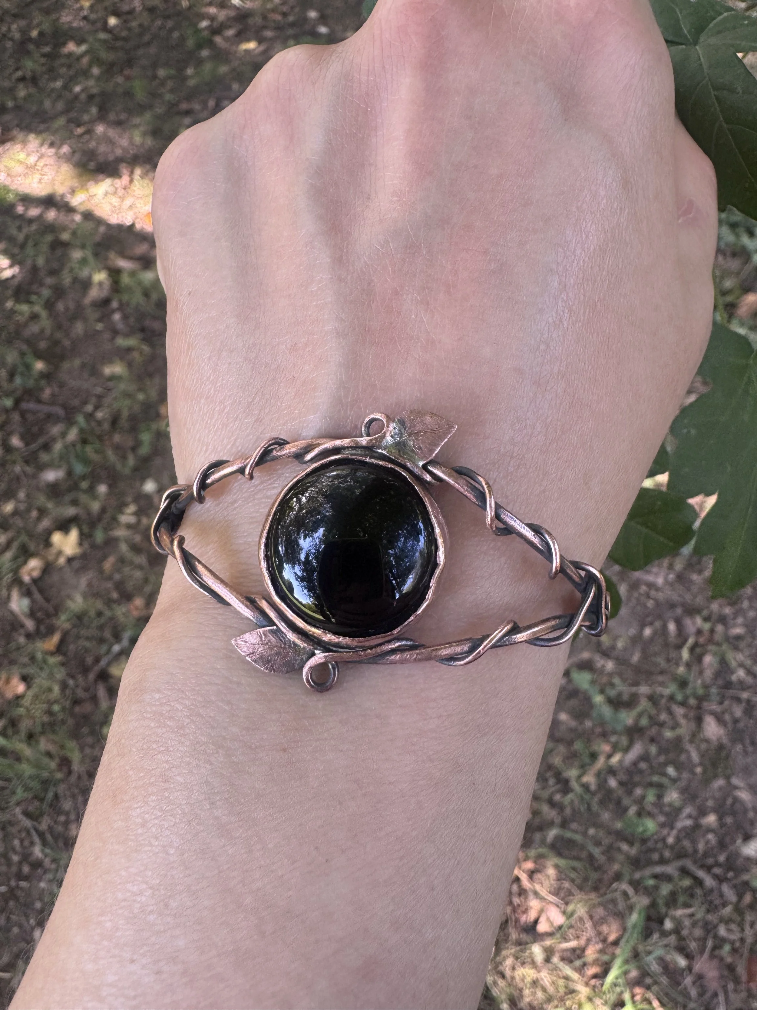 Wild Vines Cuff Bracelet Black Agate 2.jpg