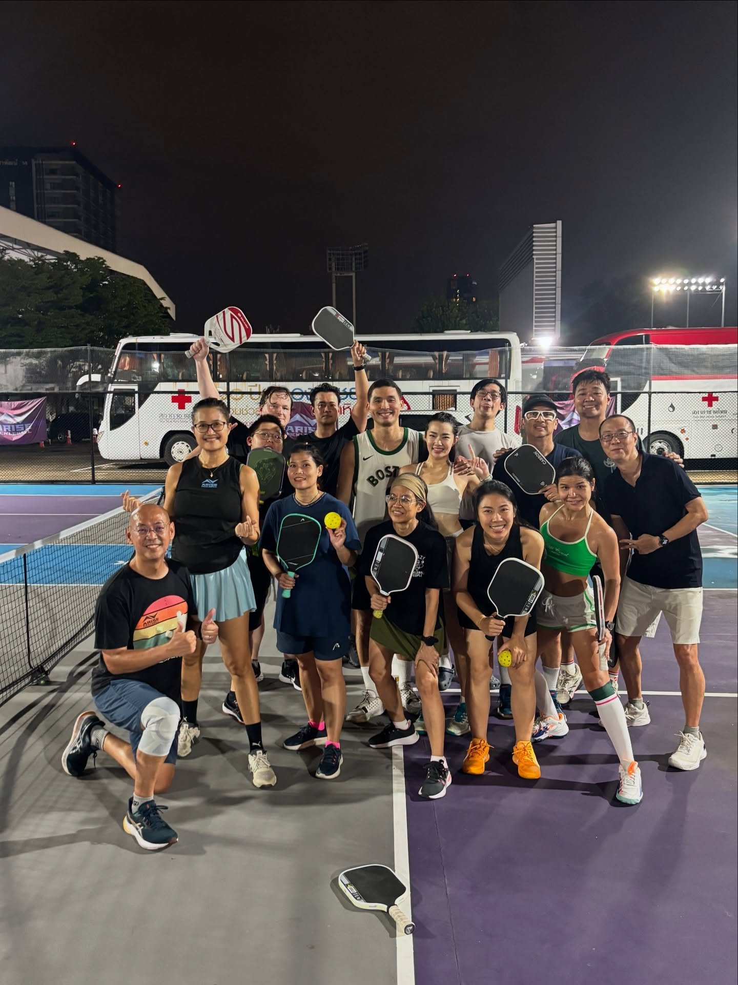 Pickleball Open Play under dramatic skies this evening. Thanks for coming out, everyone! 

#pickleballthailand #arisepickleball #พิคเคิลบอล #pickleballbangkok #thailandpickleball