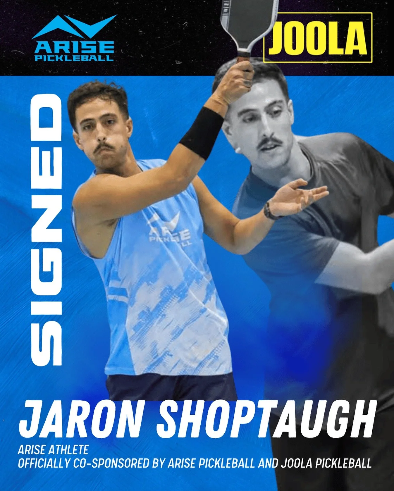 🎉 Welcome to the Arise Family, Jaron! @the.blessed.one_ 

Another long overdue introduction: Jaron Shoptaugh, an athlete with a strong tennis background, now officially joining as an Arise Athlete, co-sponsored by Arise Pickleball and JOOLA Pickleba