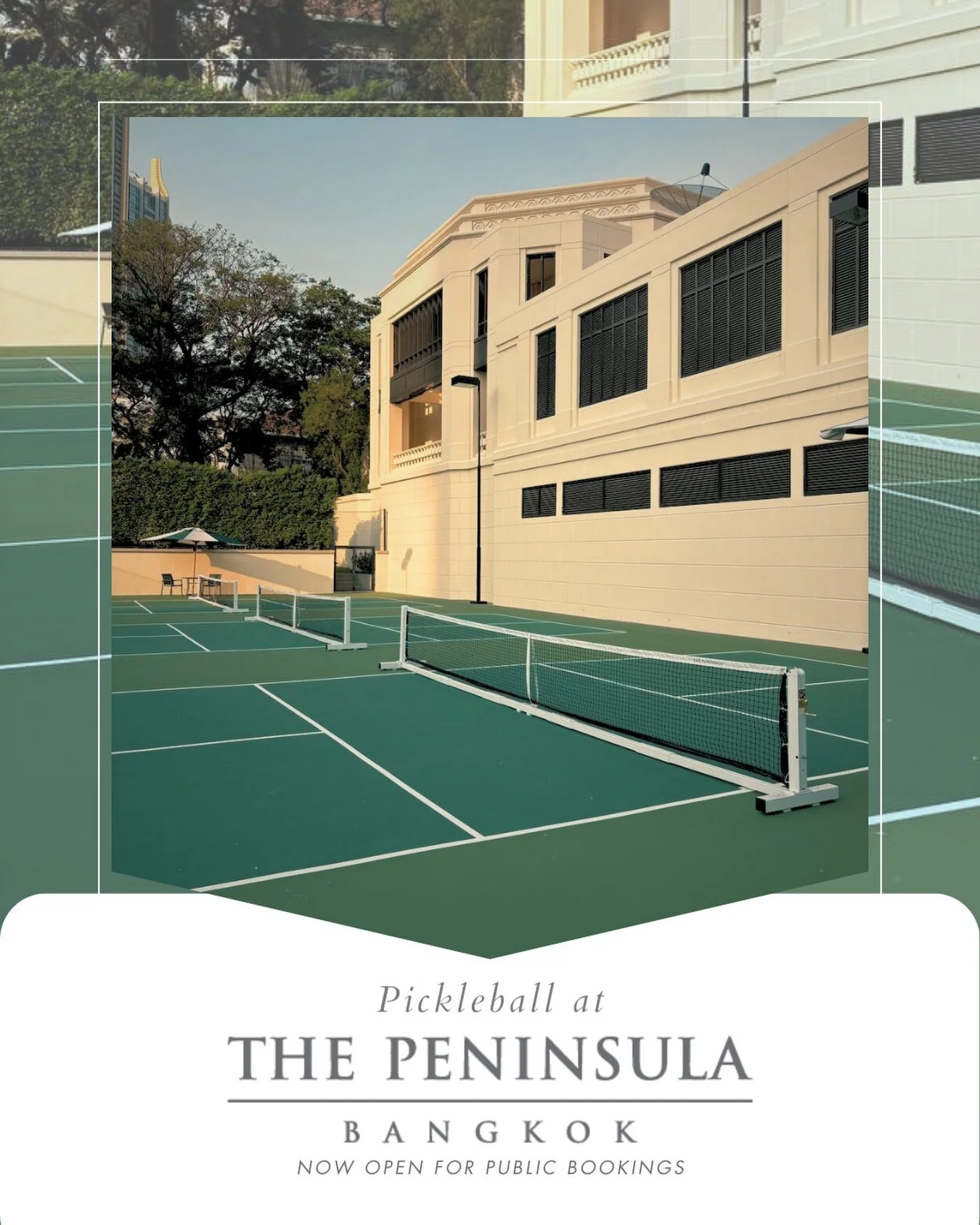 We are incredibly grateful to officially announce Arise Pickleball&rsquo;s partnership with The Peninsula Bangkok. We will be managing two of the three courts at this iconic property. It is the first Peninsula hotel in the world to offer pickleball c