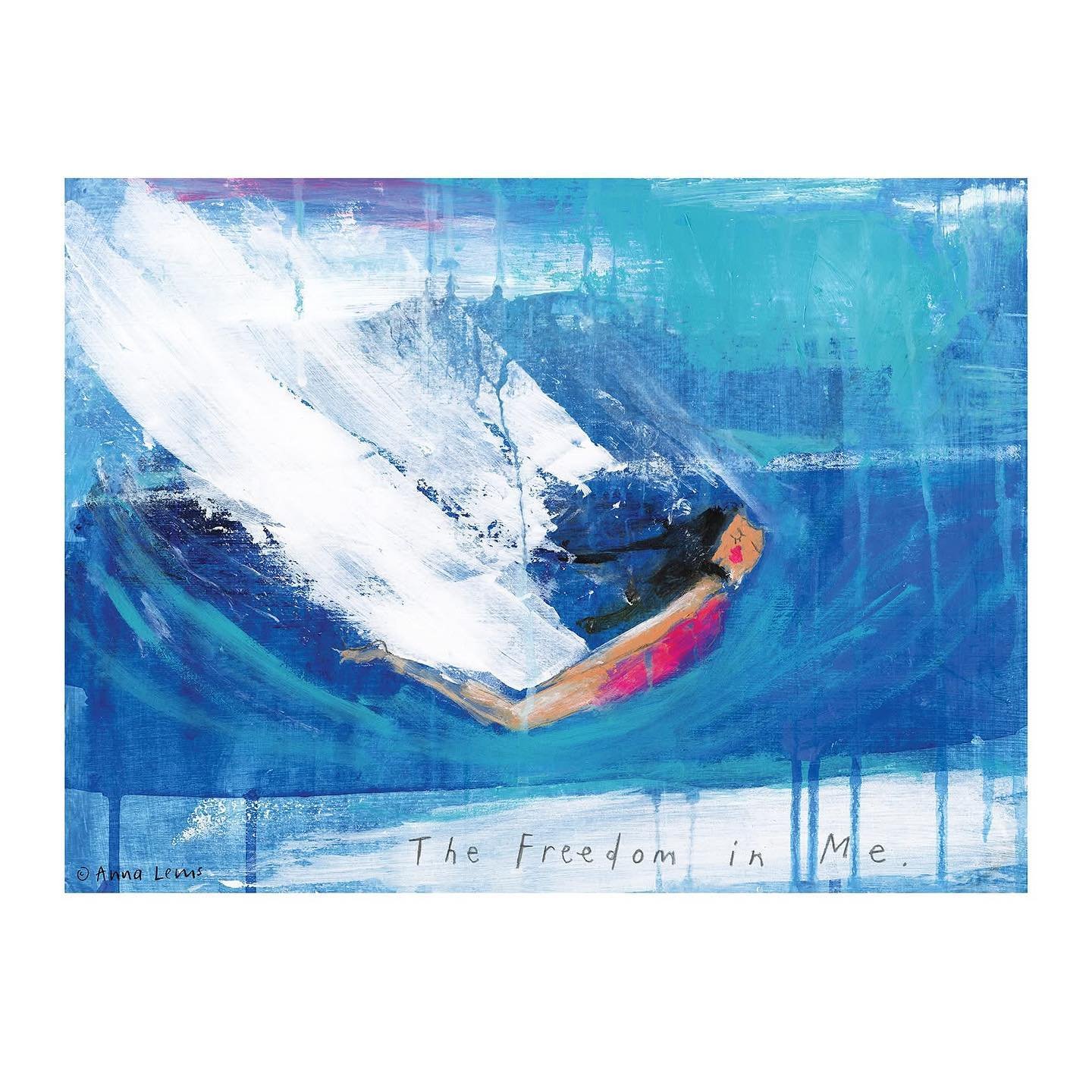 Swimmer - The Freedom in me  Prints now available in my shop , link above 👆