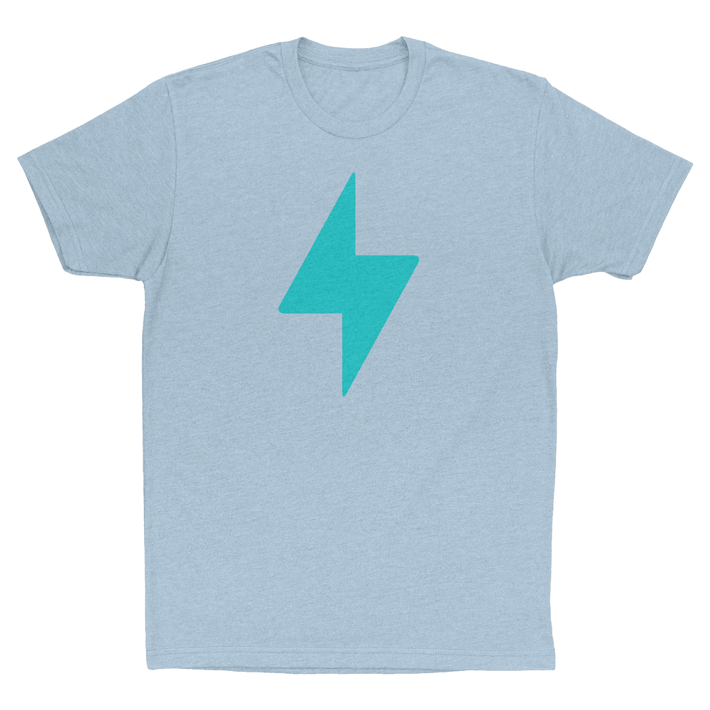 Lightning bolt t-shirt design graphic tee for men and women