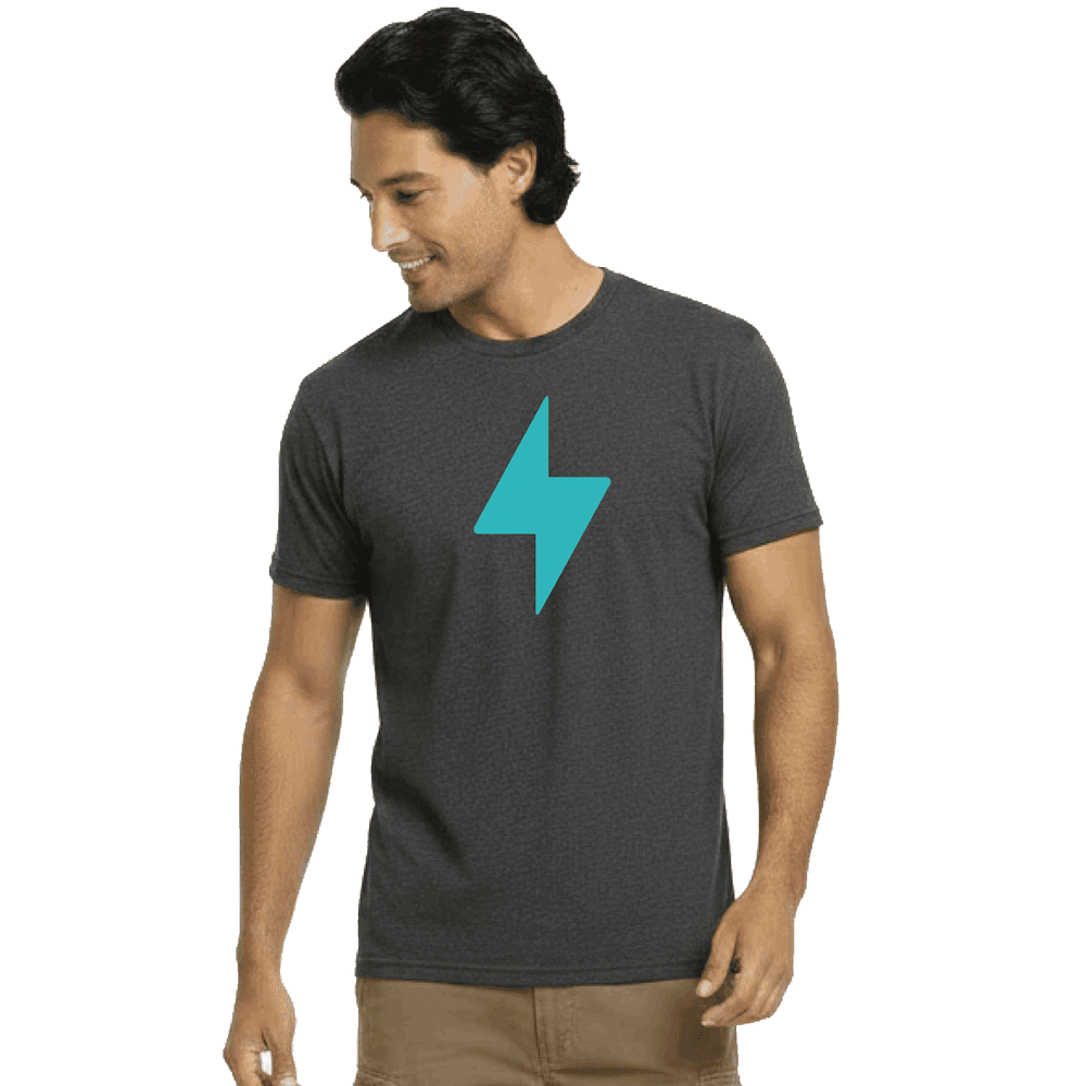 Lightning bolt t-shirt design graphic tee for men and women