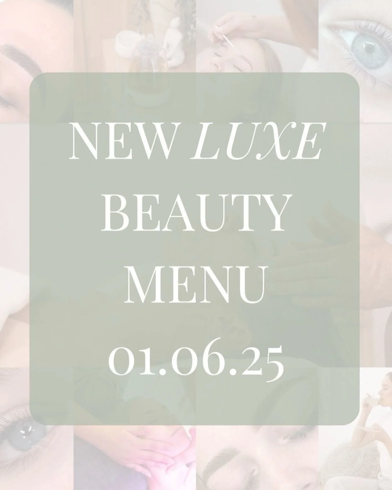 LAUNCHING 1/6/25 🎉

You guys wanted more and we listened! Get excited to be treated even more like the queen you are. Our new LUXE beauty menu promises to deliver BETTER results with a touch MORE luxury and convenience because we know you always lea