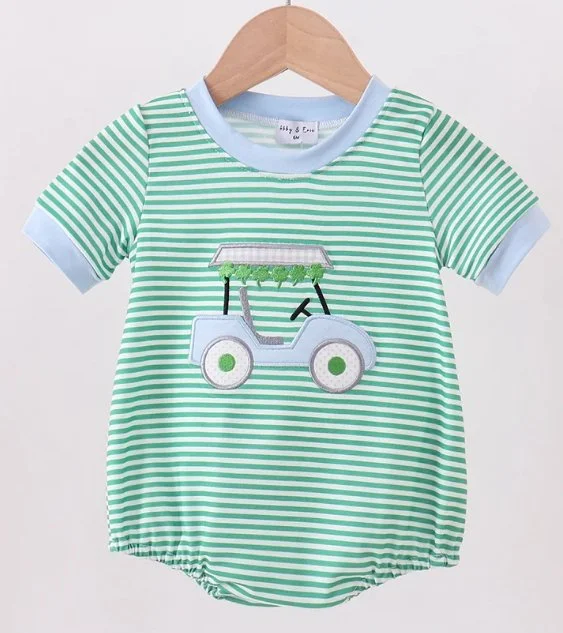 Green Stripe Clover Golf Car Bubble