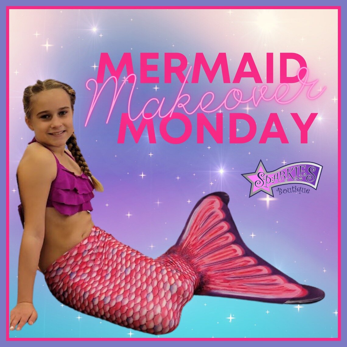 Mondays are not always bad.....
Make your Monday magical with a #MermaidMakeover at Sparkles!