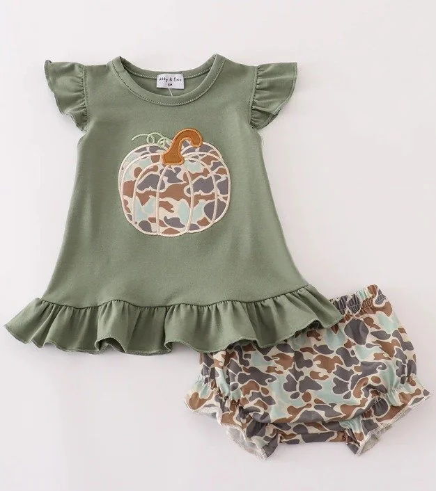 Camo Pumpkin Bloomer Set