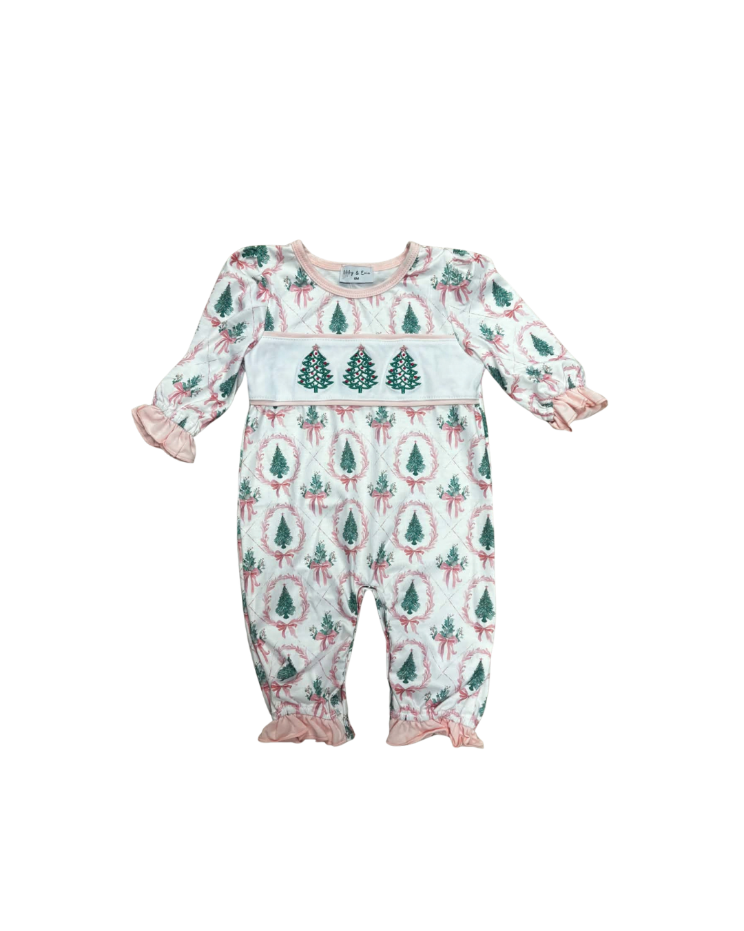 Pink Christmas Tree Romper