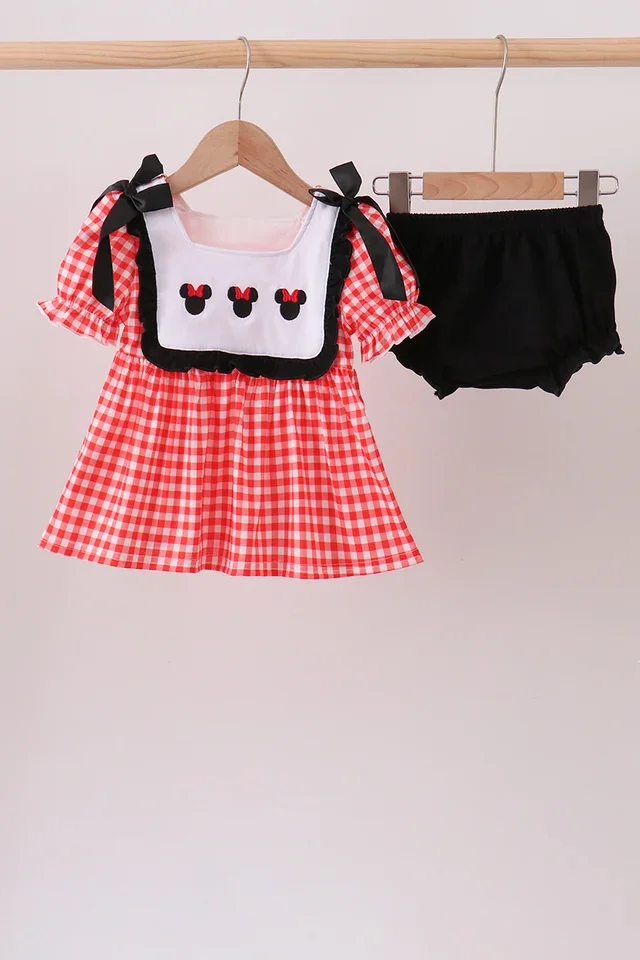 Red Minnie Bloomer Set