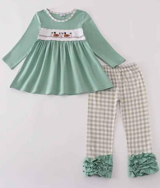 Green Duck Pant Set