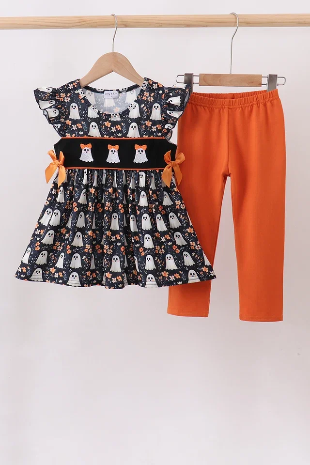Orange Ghost Ruffle Set