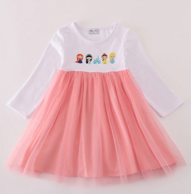 Princess Tulle Long Sleeve Dress