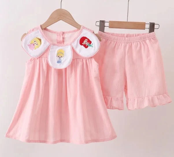 Pink Princess Embroidered Jacquard Set